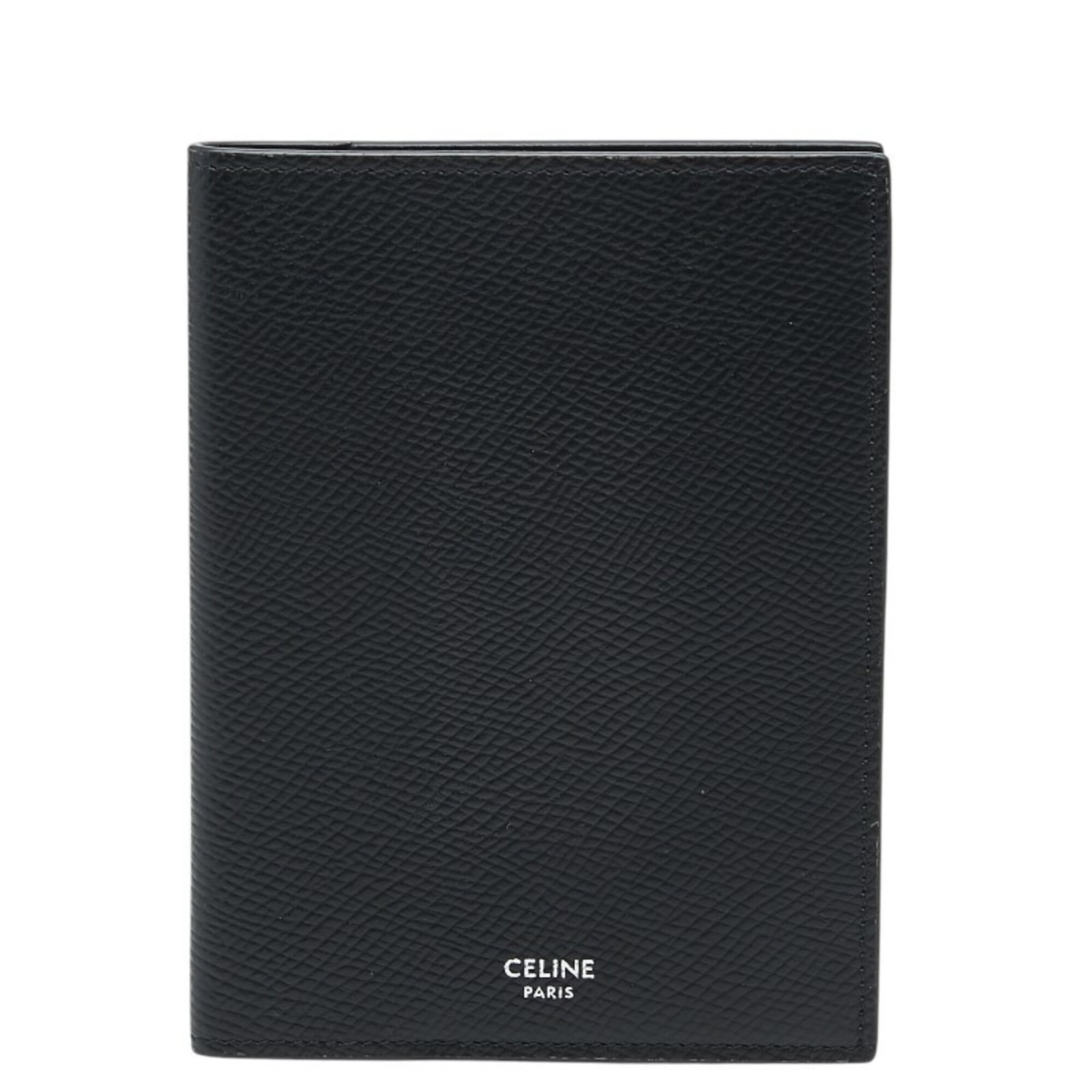 Passport cover Celine leather: Passport cover Celine leather Celine leather passport cover in black, measuring 14cm x 10.5cm x 1cm, offers a sleek and compact storage solution for your travel documents. Made from high-quality