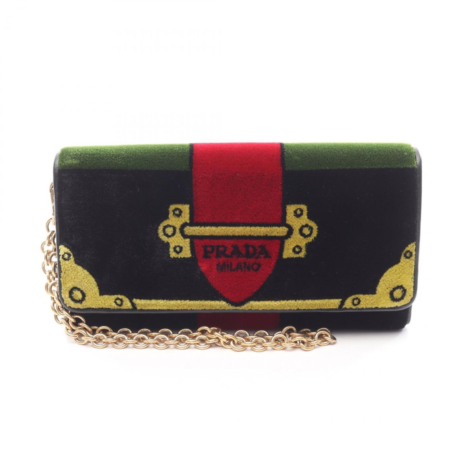 Prada Long Wallet (Bi-Fold) Fabric Leather: Prada Long Wallet (Bi-Fold) Fabric Leather Item Specifics: Brand: Prada MPN: 1MH019 Type: Long wallet (bi-fold) Gender: Women Material: Fabric , Leather Color: Black, Multi-color Size (HxWxD): 10cm x