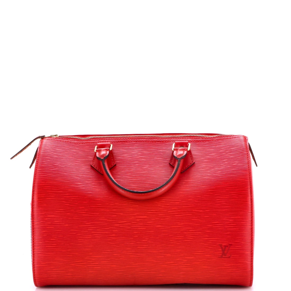 Louis Vuitton Speedy Handbag Epi Leather 30: Louis Vuitton Speedy Handbag Epi Leather 30 The Louis Vuitton Speedy Handbag Epi Leather 30 is a vibrant red, top-handle design featuring high-quality Epi leather exterior and raw leather interior. Me