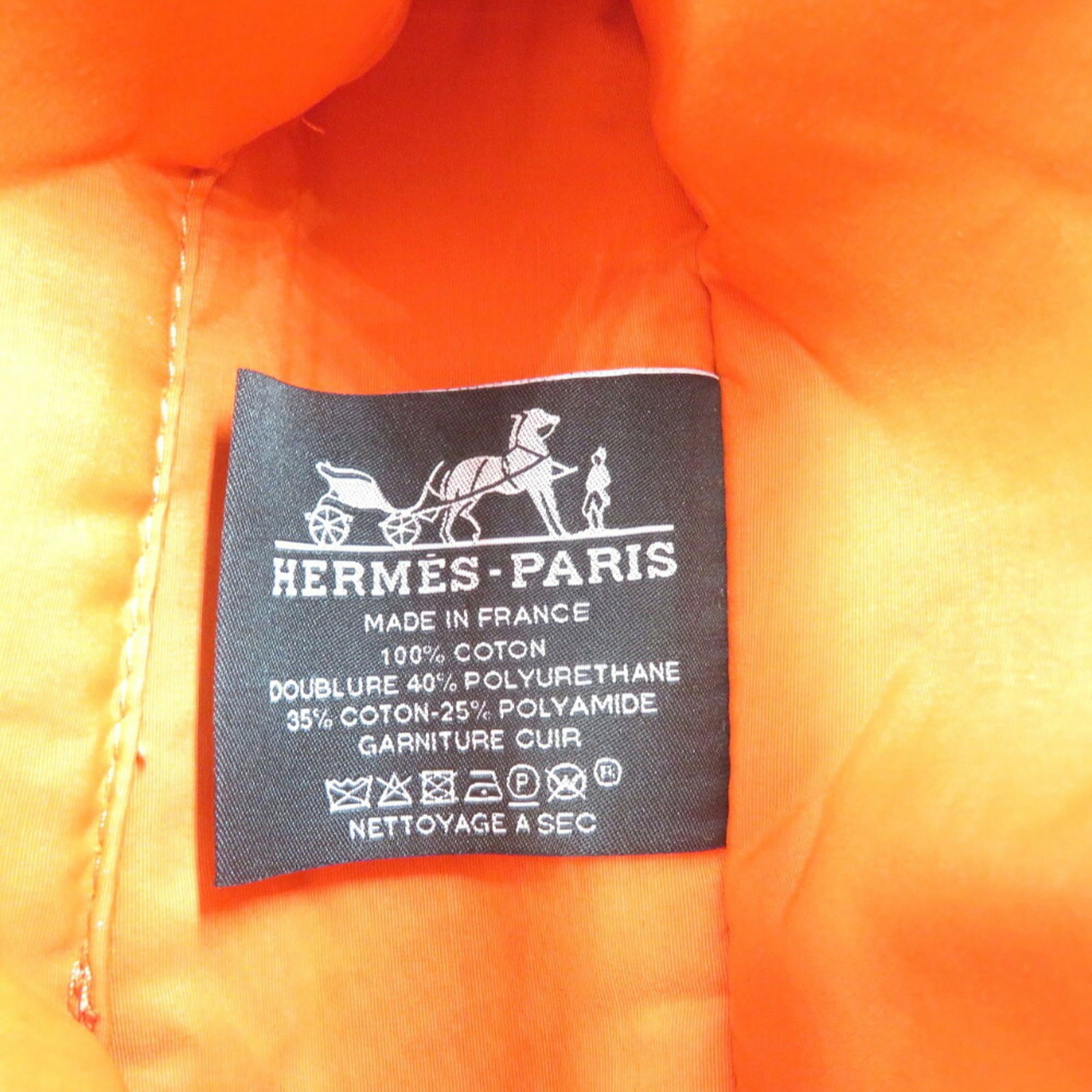 Cotton Leather Pouch Hermes - 6