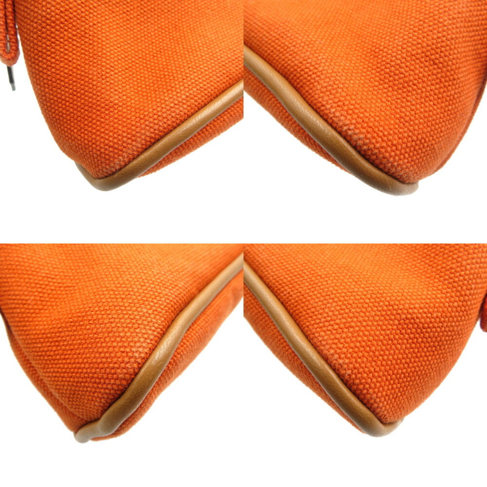 Cotton Leather Pouch Hermes - 7