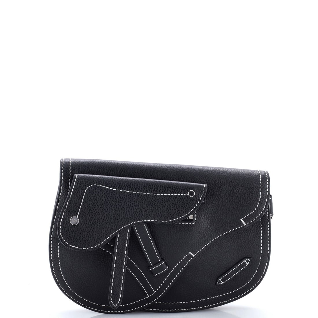 Dior Leather Saddle Messenger Pouch Christian: Dior Leather Saddle Messenger Pouch Christian Christian Dior Saddle Messenger Pouch in Black Leather. This stylish cross body bag features a sleek black leather exterior with a subtle saddle design, a