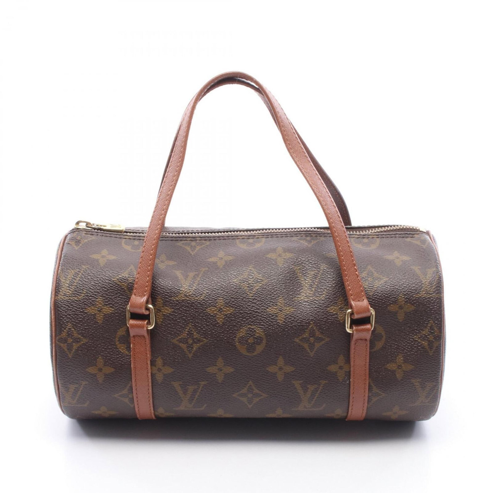 Handbag Coated Canvas Leather Louis Vuitton: Handbag Coated Canvas Leather Louis Vuitton Coated canvas and leather blend in this Louis Vuitton handbag, available in a classic brown monogram pattern. Measuring 13cm x 26cm x 13cm, it features a