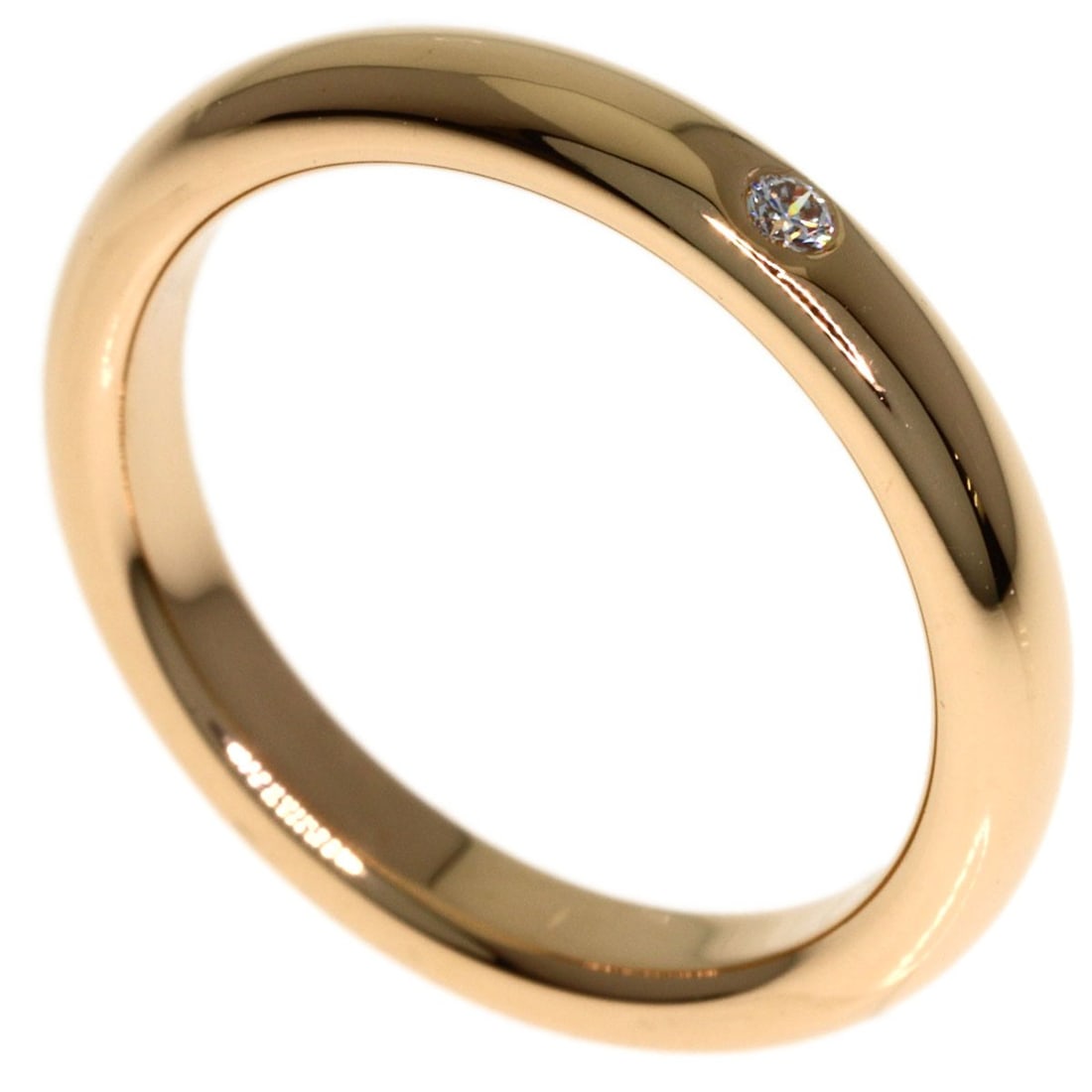 Diamond K18 Pink Gold Tiffany Co. 1P Wedding Ring: Diamond K18 Pink Gold Tiffany Co. 1P Wedding Ring K18 Pink Gold Tiffany Co. 1P Wedding Ring, a stunning example of Tiffany's craftsmanship, boasts a 1P setting that showcases a beautiful diamond. This