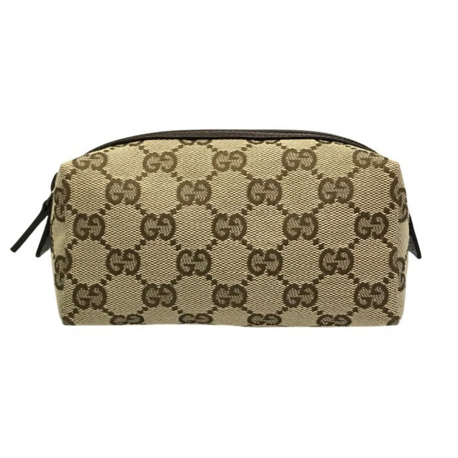 Gucci Pouch Gg Canvas Leather: Gucci Pouch Gg Canvas Leather Gucci's iconic GG Canvas Leather Pouch is a stylish accessory from Italy, featuring a signature brown color and a compact design. Made from high-quality GG canvas and lea