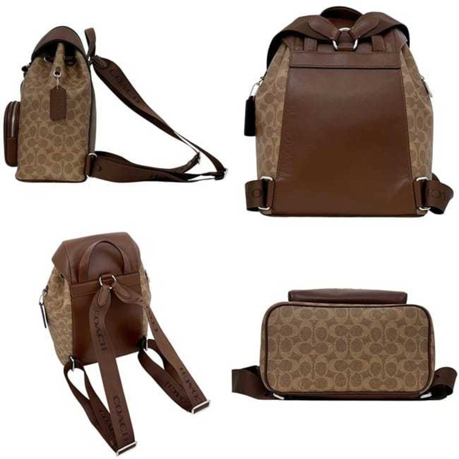 Pvc leather backpack coach - 2