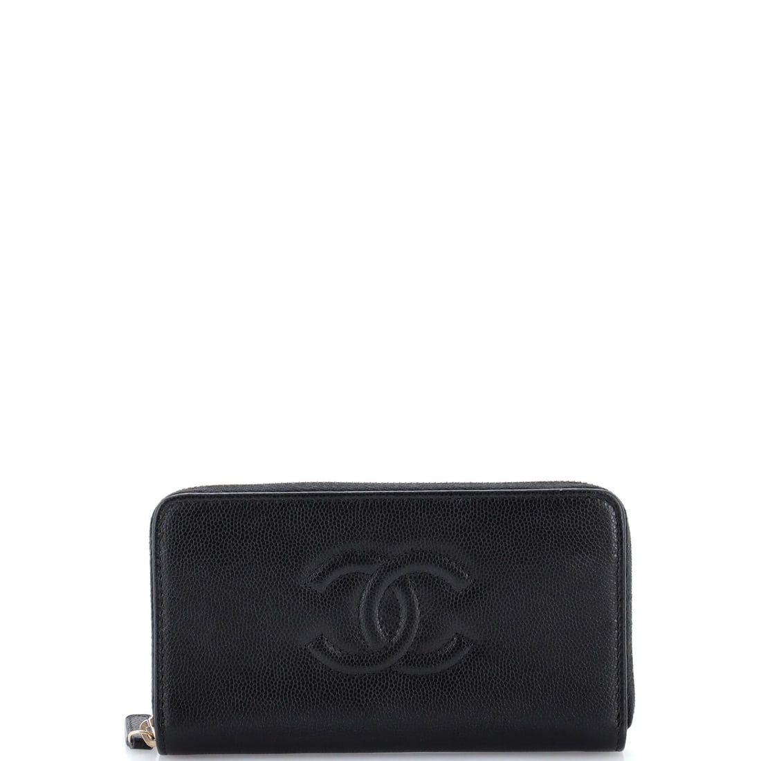 Caviar Long CC Zipped Chanel Timeless Wallet: Caviar Long CC Zipped Chanel Timeless Wallet Black Caviar Long CC Zipped Chanel Timeless Wallet with gold hardware, featuring a classic design and premium leather exterior, available in excellent