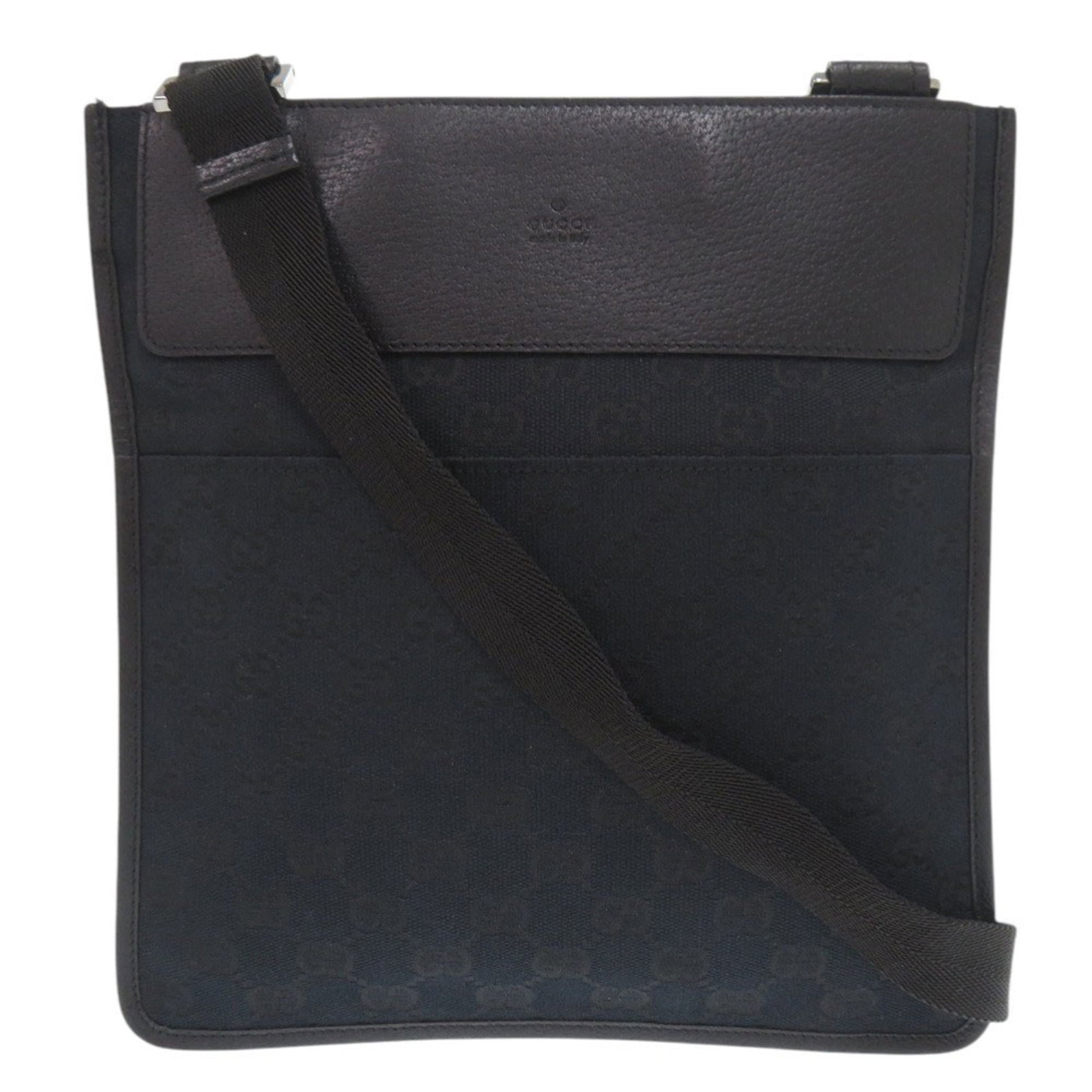 Canvas Leather Gg Gucci Bag Shoulder: Canvas Leather Gg Gucci Bag Shoulder GG canvas and leather come together in this classic Gucci shoulder bag, available in black. The iconic GG pattern adds a touch of timeless style to this versatile 
