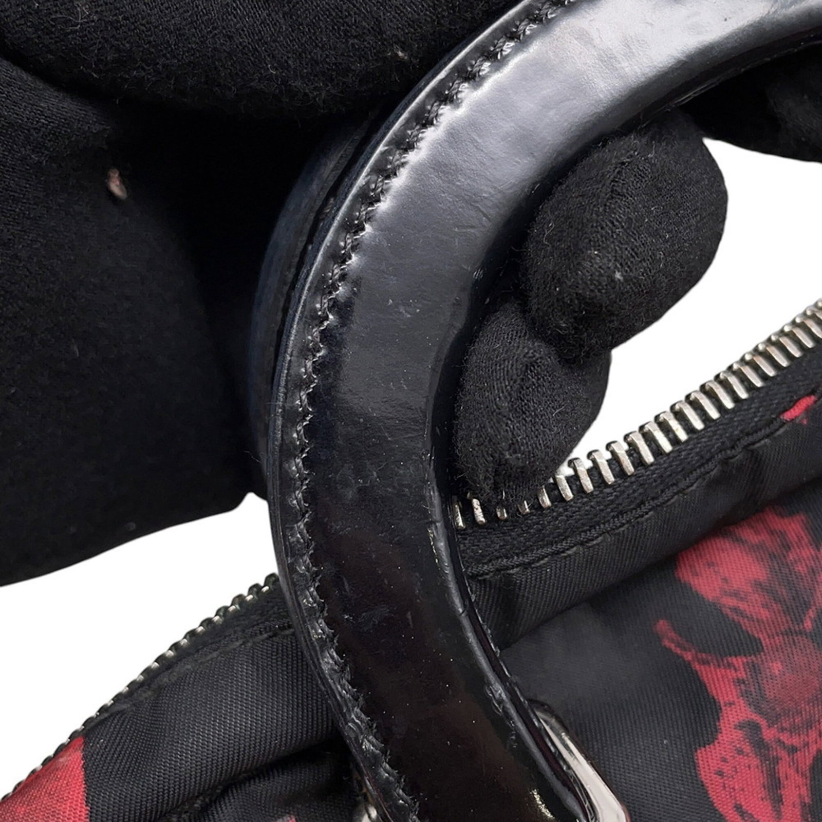 Handbag Nylon Leather Prada - 12