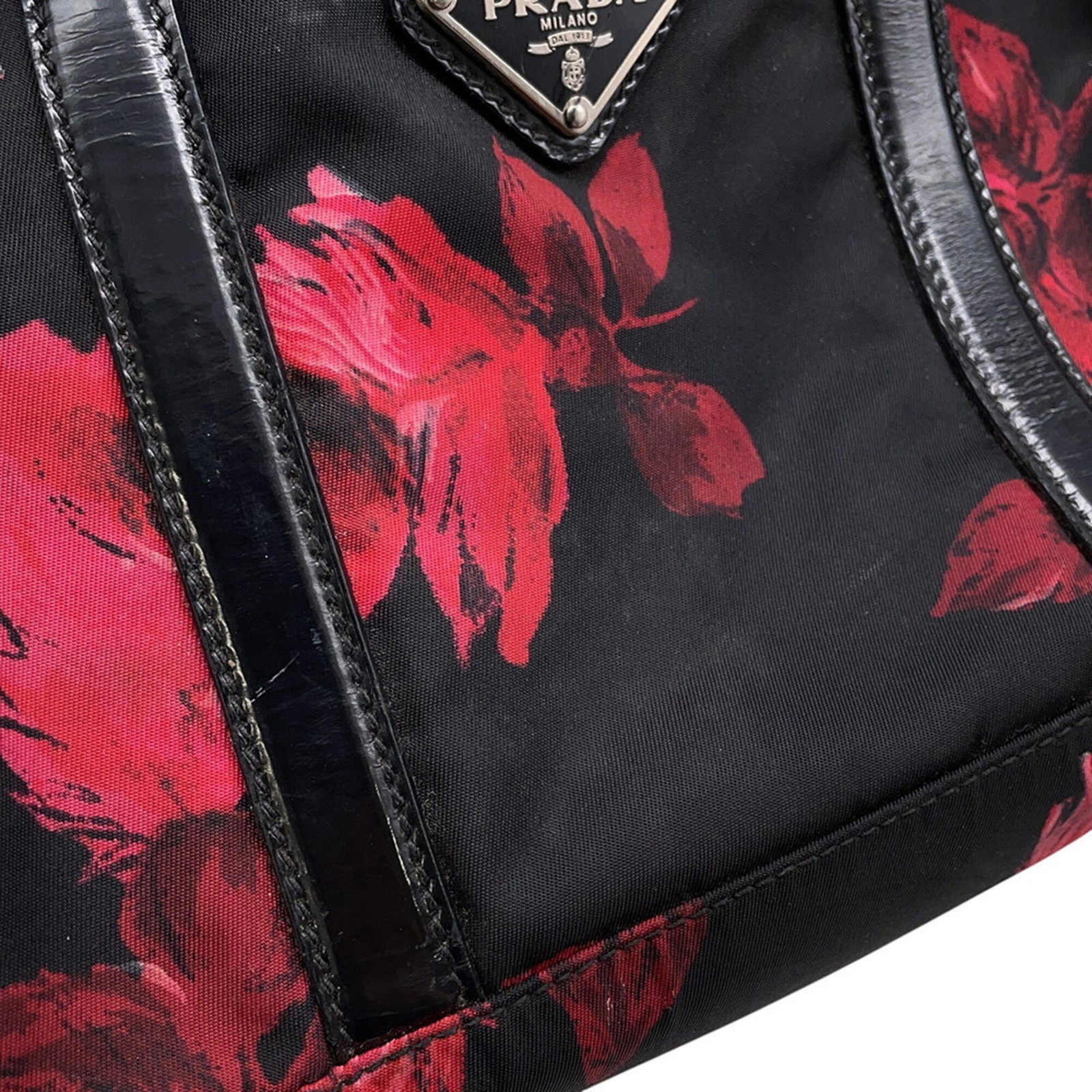 Handbag Nylon Leather Prada - 7