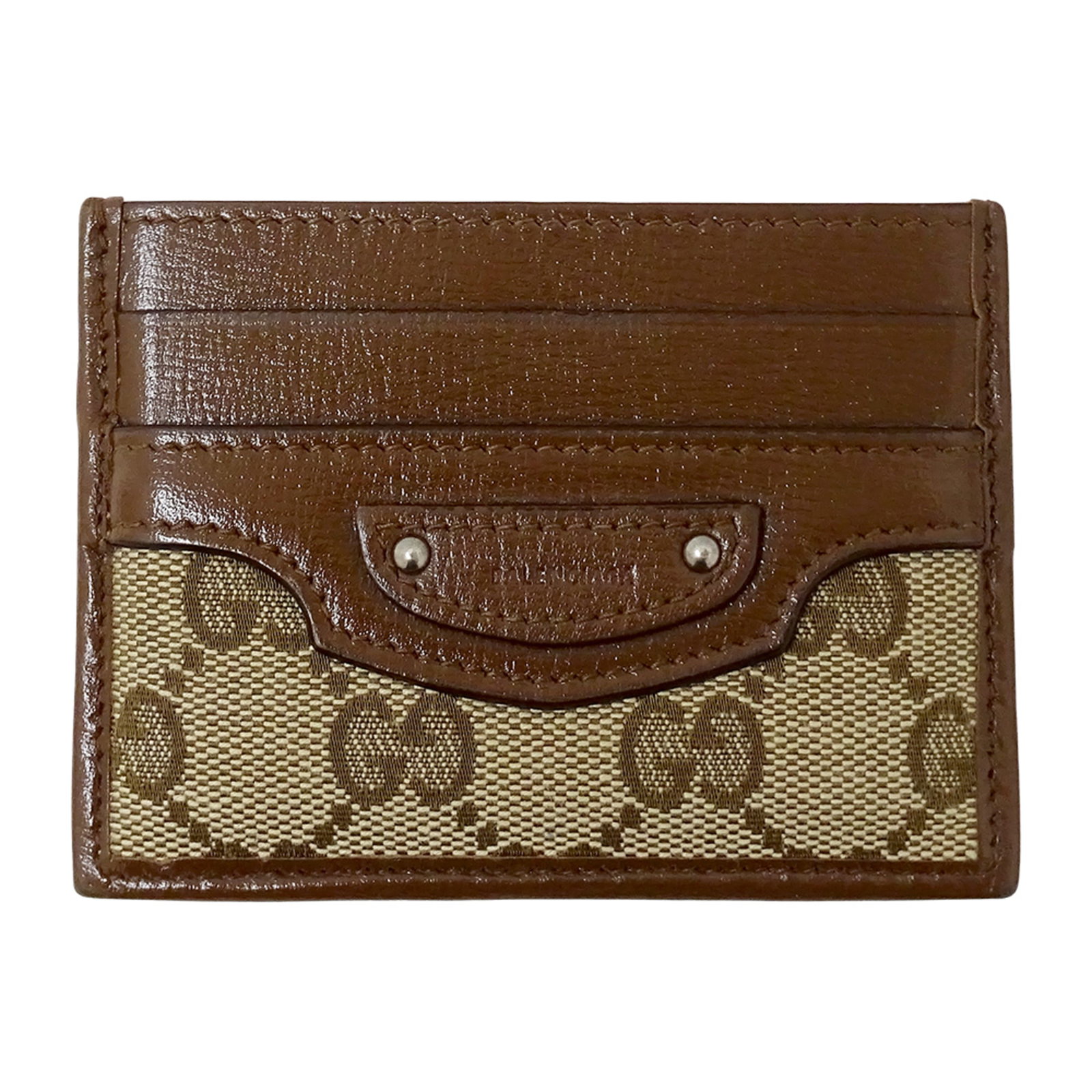 Canvas Leather Card Case Gucci: Canvas Leather Card Case Gucci GG canvas and leather come together in this unique canvas leather card case from Gucci, featuring a classic design with a subtle beige or brown color. The compact size o