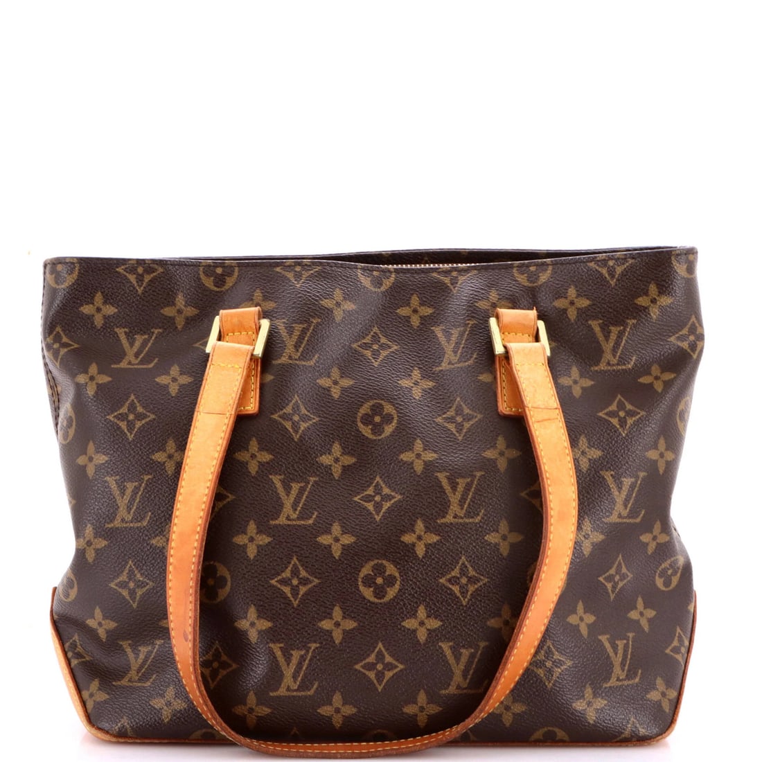 Cabas Louis Vuitton Monogram Canvas Piano: Cabas Louis Vuitton Monogram Canvas Piano The Cabas Louis Vuitton Monogram Canvas Piano is a unique and stylish tote bag featuring the iconic Louis Vuitton monogram canvas. With its brown exterior and