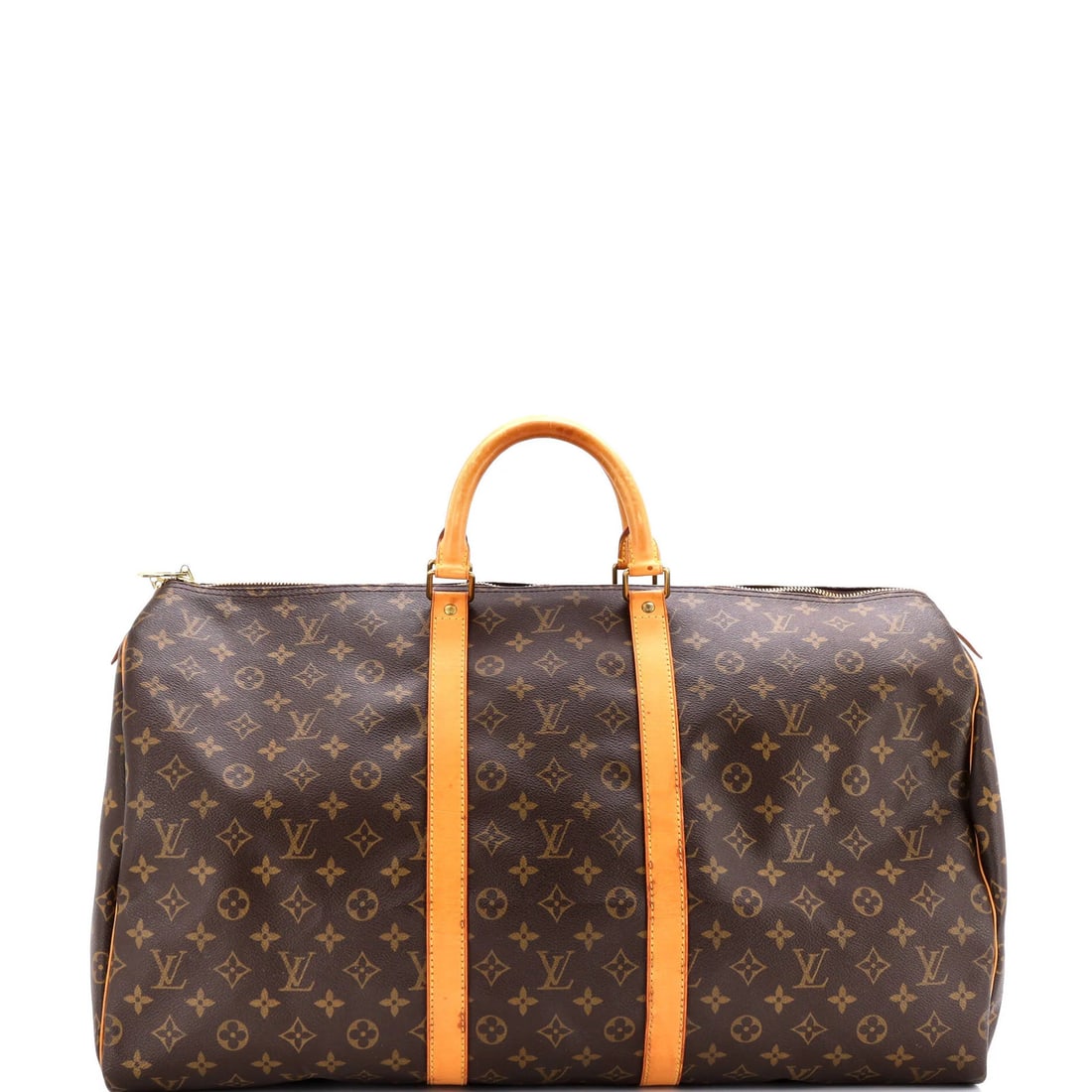 Vuitton Keepall Bag Monogram Canvas Louis: Vuitton Keepall Bag Monogram Canvas Louis The Louis Vuitton Keepall Bag Monogram Canvas 55 is a classic duffle with a timeless design. This brown canvas bag features a distinctive monogram pattern