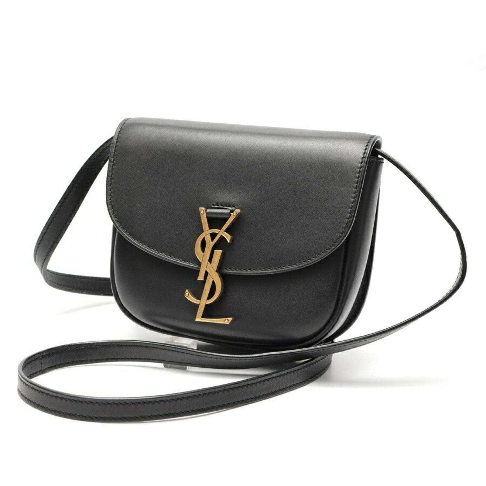Laurent Saint Bag Leather Shoulder: Laurent Saint Bag Leather Shoulder Black leather shoulder bag from Saint Laurent, measuring 14cm x 17cm x 5cm. This sleek and stylish bag features high-quality leather construction, perfect for