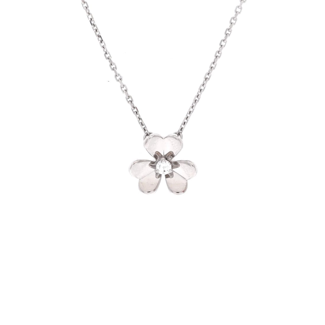 Pendant Necklace 18K White Gold and Diamond Frivole Van Cleef Arpels (1 of 3)