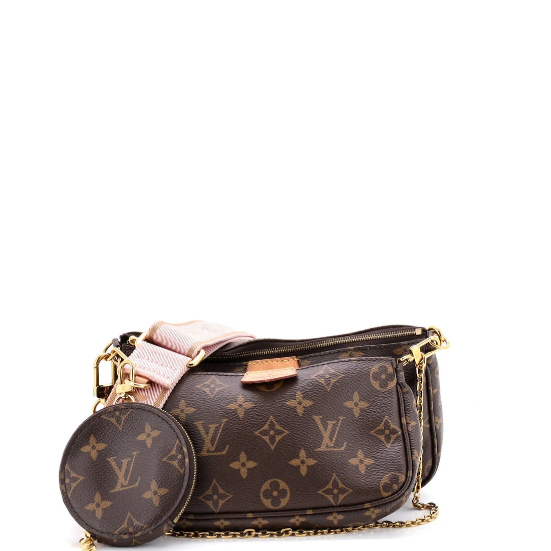 Louis Vuitton Monogram Canvas Pochette Multi Accessoires: Louis Vuitton Monogram Canvas Pochette Multi Accessoires The Louis Vuitton Monogram Canvas Pochette Multi Accessoires is a stylish and versatile cross body bag. With its classic brown exterior and