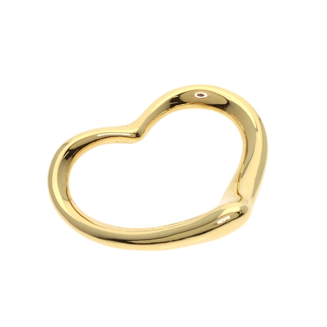 Open Heart Pendant Top Tiffany&Co. Top K18 Yellow Gold: Open Heart Pendant Top Tiffany&Co. Top K18 Yellow Gold Top Tiffany&Co. Pendant in K18 Yellow Gold. This open top pendant showcases the luxurious K18 yellow gold material, a hallmark of Tiffany&Co.'s