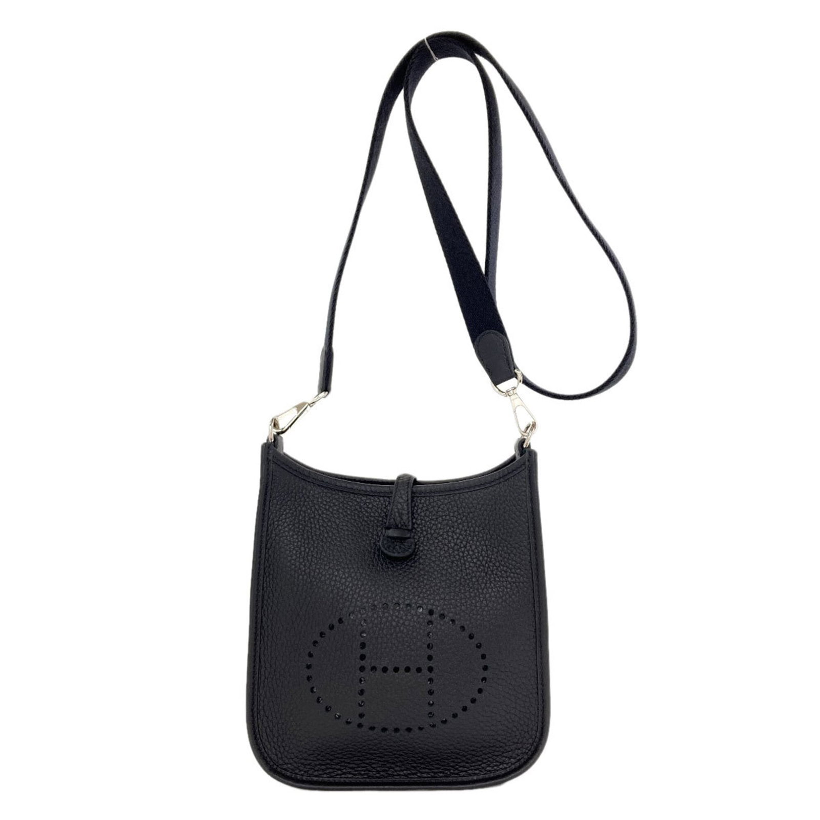 Hermes Shoulder Bag Taurillon Clemence Leather: Hermes Shoulder Bag Taurillon Clemence Leather Taurillon Clemence leather provides a rich, luxurious feel to this sleek shoulder bag. The snap fastener closure and precise measurements make it a