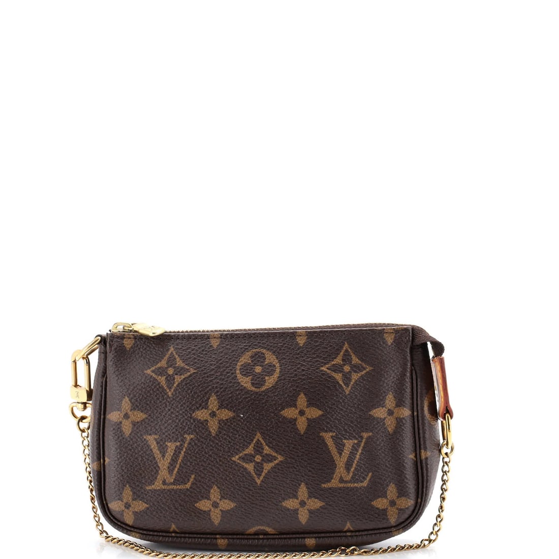 Louis Vuitton Pochette Accessoires Monogram Canvas Mini: Louis Vuitton Pochette Accessoires Monogram Canvas Mini The Louis Vuitton Pochette Accessoires Monogram Canvas Mini is a stylish and compact clutch, measuring 6.5" in handle drop and 4.5" in height,