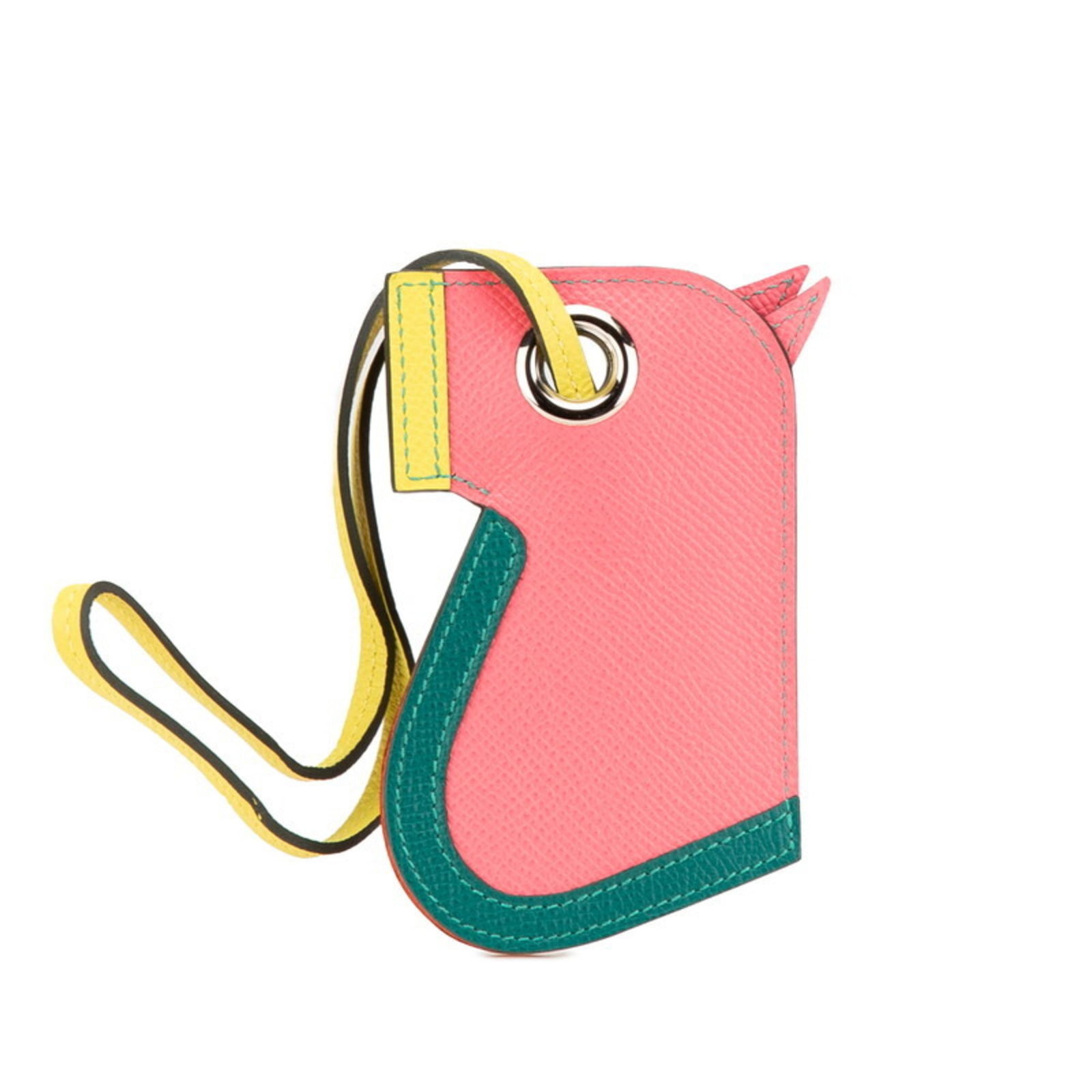 Malachite Lime Epsom Rose Leather Keychain Charm Bag Azalee Hermes Women'S Horse Camayle: Malachite Lime Epsom Rose Leather Keychain Charm Bag Azalee Hermes Women'S Horse Camayle Lime Epsom leather and Azalee hues come together in this unique keychain charm bag from Hermes. The bag's