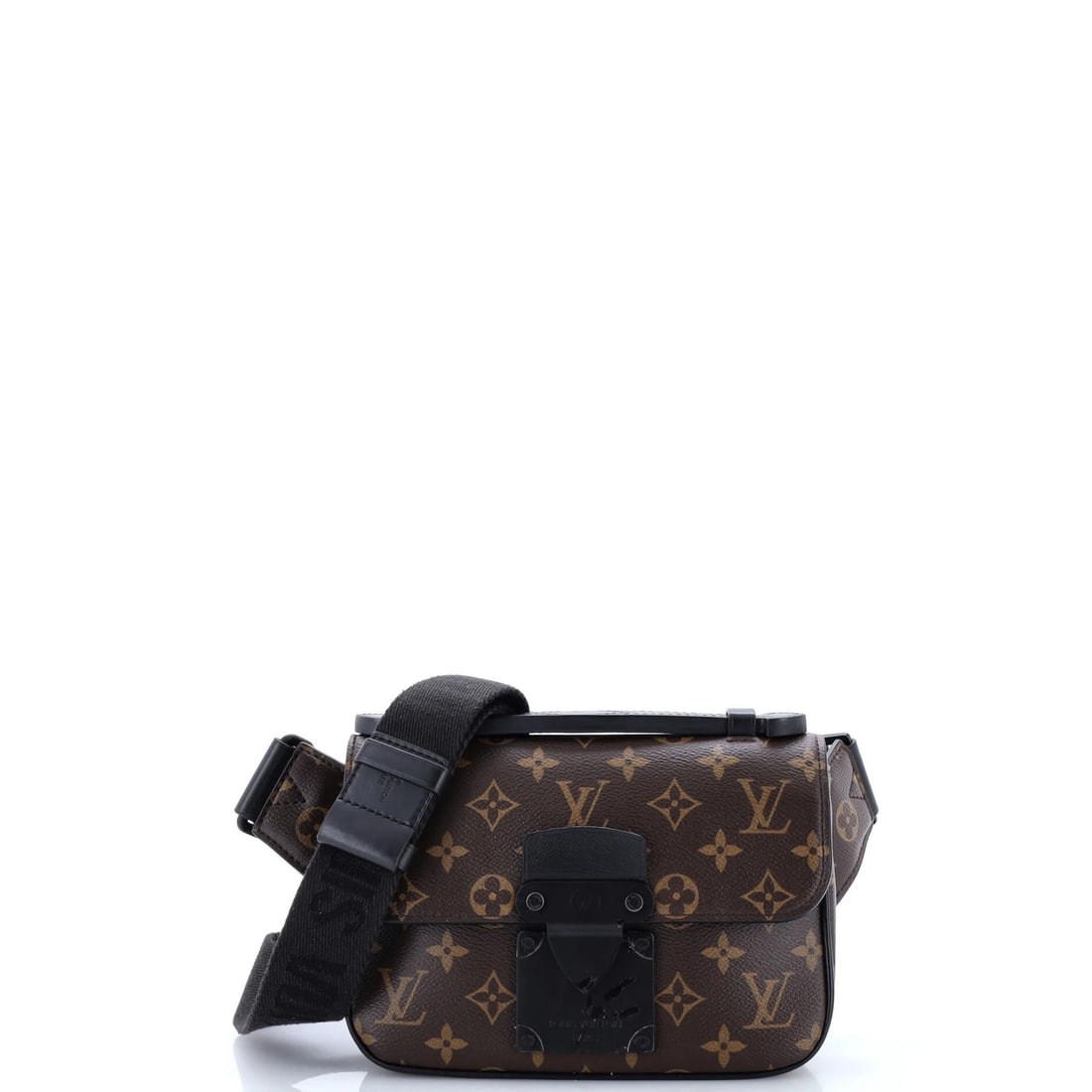 S Lock Sling Bag Louis Vuitton Macassar Monogram Canvas: S Lock Sling Bag Louis Vuitton Macassar Monogram Canvas Sling over your shoulder this iconic Louis Vuitton S Lock Sling Bag, boasting the signature Macassar Monogram Canvas design. With its sturdy