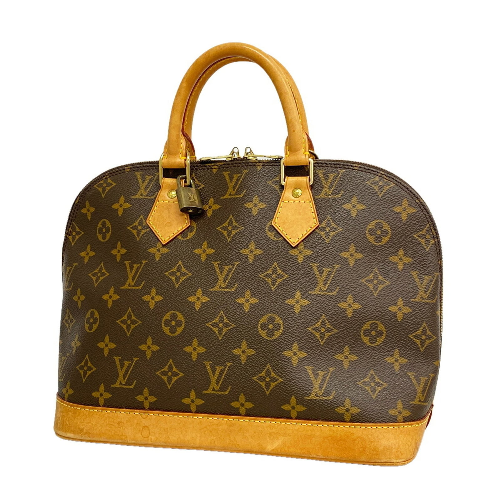 Handbag Louis Vuitton: Handbag Louis Vuitton Brown Louis Vuitton handbag with dimensions 24cm x 30cm x 16cm. This classic design features a timeless combination of style and functionality. The bag's signature monogram