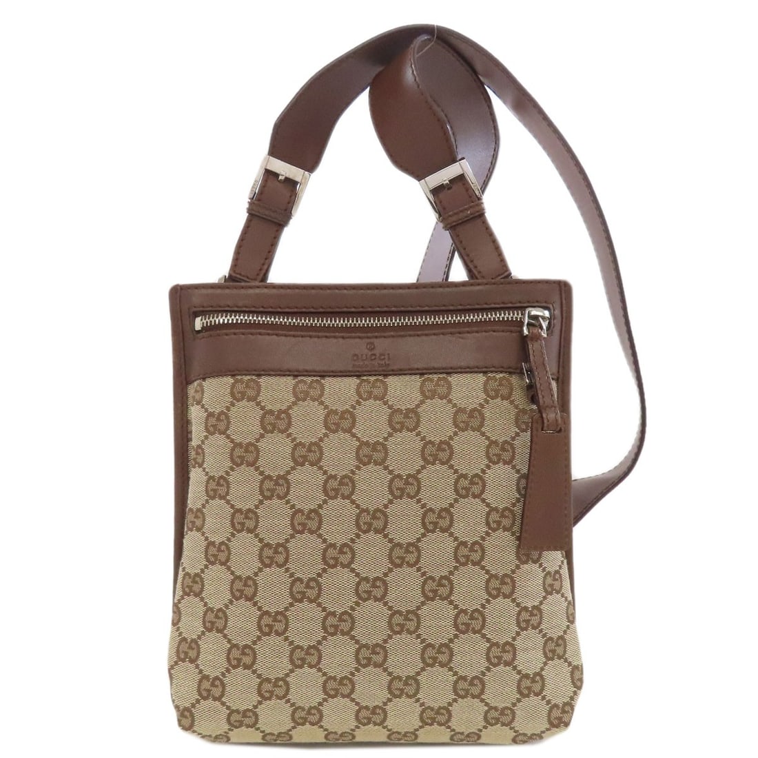 Long Shoulder Bag 92562 Gg Canvas Gucci: Long Shoulder Bag 92562 Gg Canvas Gucci Brown canvas Long Shoulder Bag with 92562 Gg logo, a classic Gucci design. This stylish shoulder bag features a timeless brown exterior and canvas material,