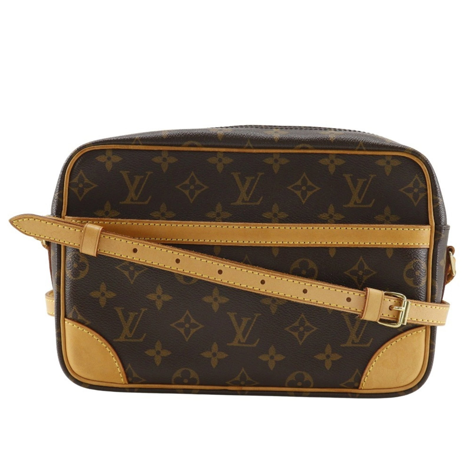 Shoulder Bag Monogram Louis Vuitton: Shoulder Bag Monogram Louis Vuitton Monogrammed luxury at its finest, this Louis Vuitton shoulder bag boasts the iconic Monogram pattern in rich brown hues. With its sturdy design, 505g weight, and