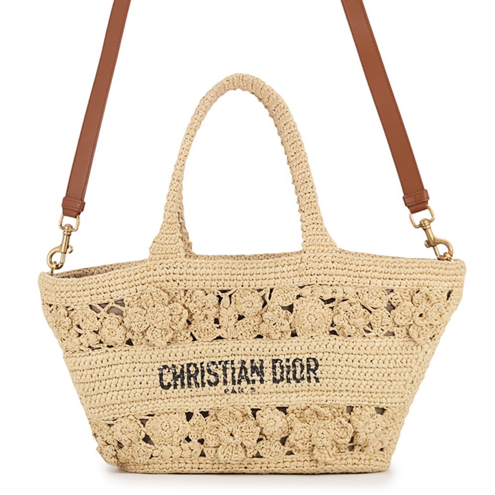 Raffia Handbag Christian Dior: Raffia Handbag Christian Dior Raffia Handbag by Christian Dior, crafted from high-quality raffia material, features a classic design with gold hardware and a spacious interior. Measuring 18.5cm x 38.5