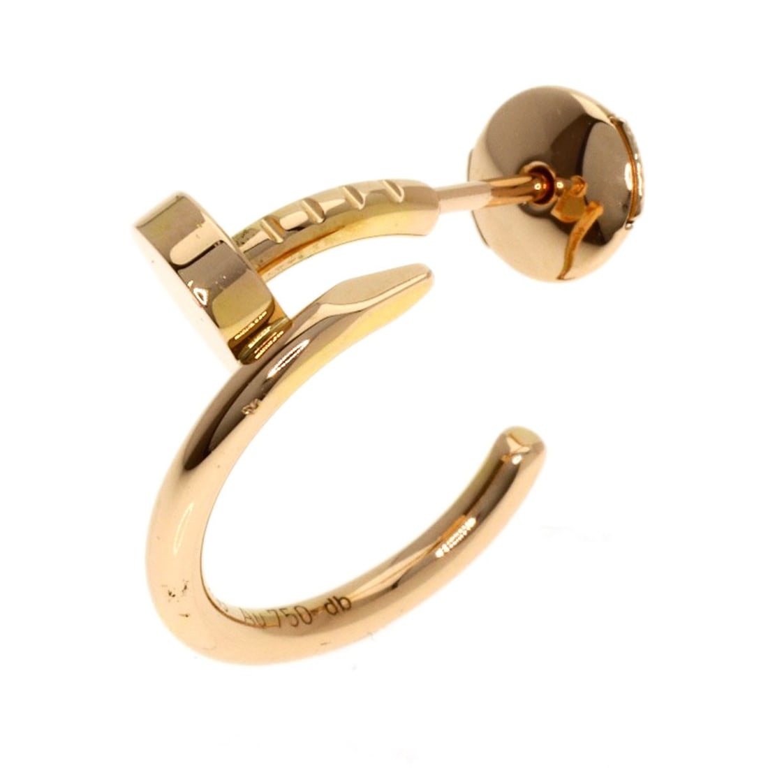 Cartier Juste Un Clou Hoop Earrings, Size Sm, For The Left Ear. Earring: Cartier Juste Un Clou Hoop Earrings, Size Sm, For The Left Ear. Earring Cartier's Juste Un Clou hoop earring is a sleek and sophisticated design, featuring K18 yellow gold construction and a classic