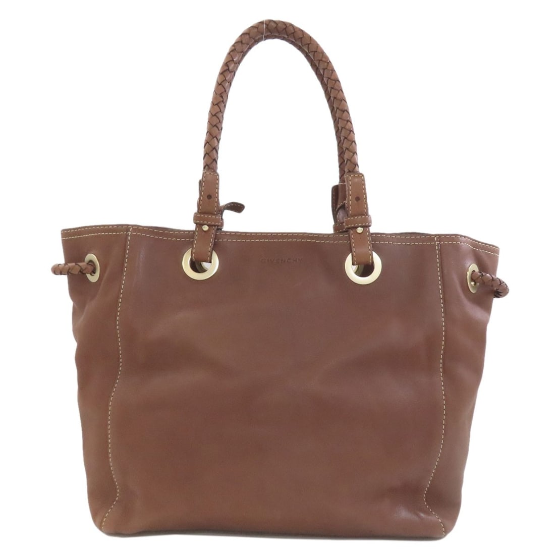 Leather Givenchy Tote Logo: Leather Givenchy Tote Logo Brown Leather Givenchy Tote Bag with Logo. Made from high-quality leather, this classic tote bag features a timeless design with a prominent logo. A stylish and versatile