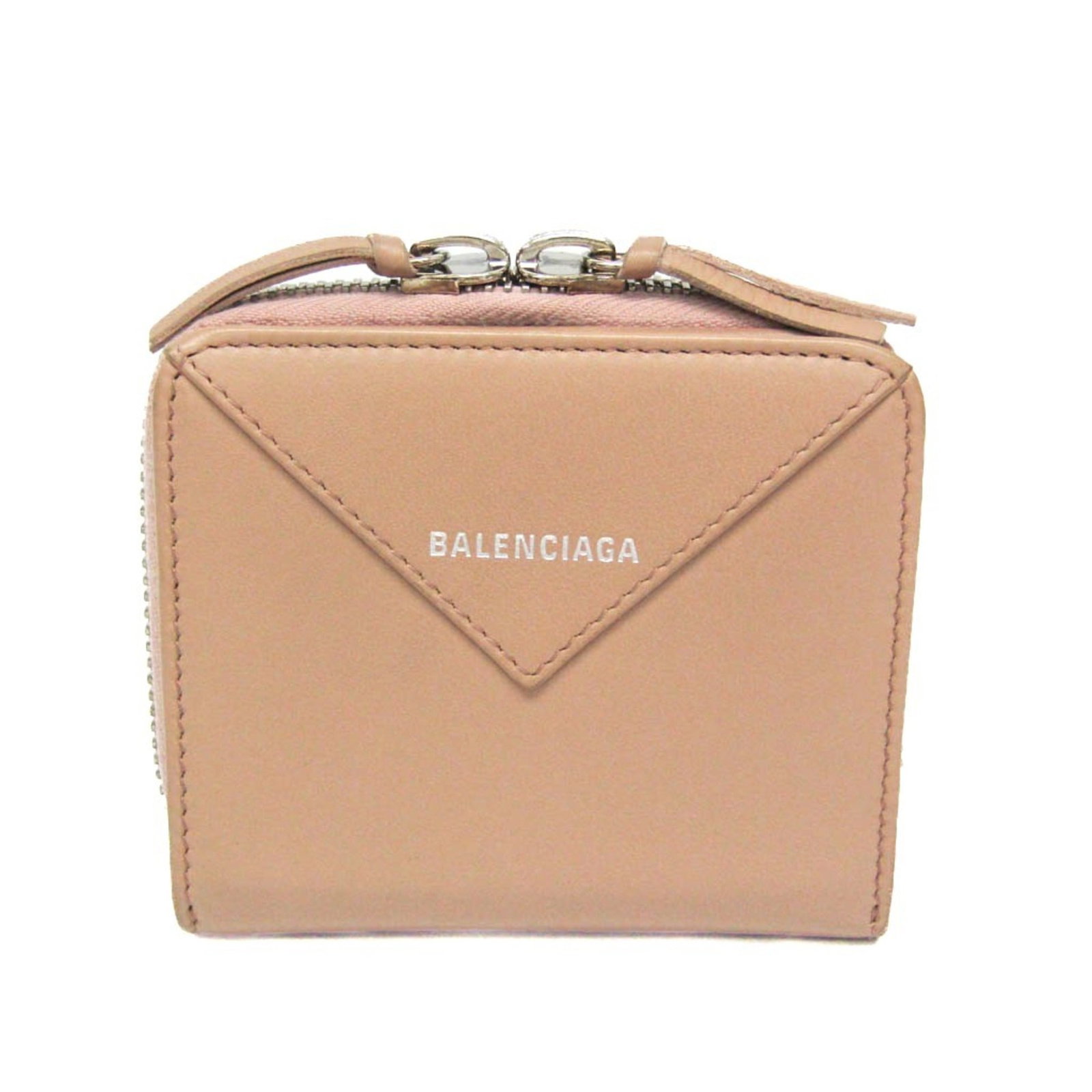 Balenciaga Wallet (Bi-Fold) Leather: Balenciaga Wallet (Bi-Fold) Leather The Balenciaga PAPIER ZA BILLFOLD 371662 is a bi-fold wallet made from high-quality calfskin leather, featuring a snap closure and a coin purse/coin case on the