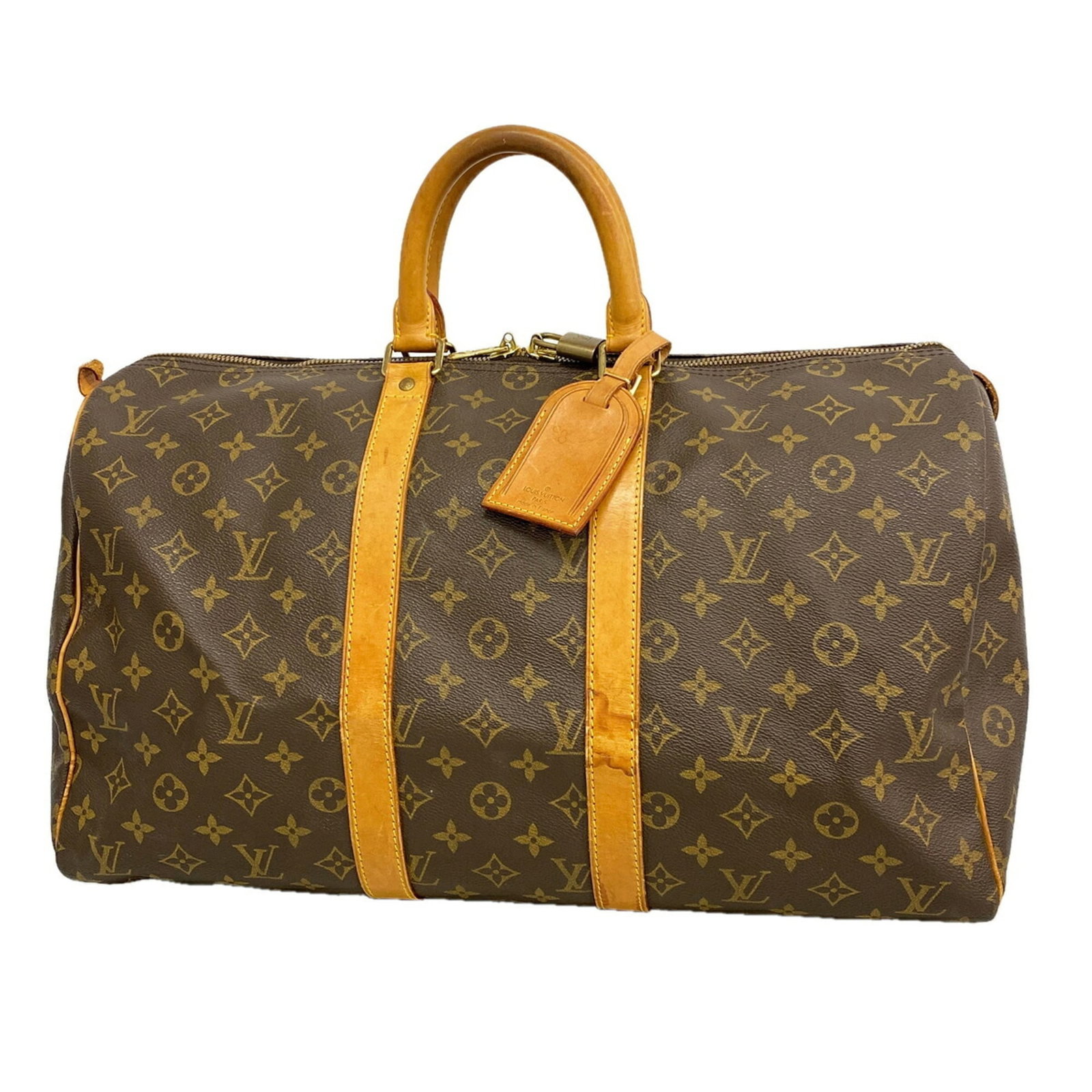 Boston Bag By Louis Vuitton: Boston Bag By Louis Vuitton Boston Bag By Louis Vuitton - A Timeless Classic. This iconic Boston bag from Louis Vuitton boasts a rich brown color and a sturdy design, measuring 26.5cm x 46cm x 20cm.