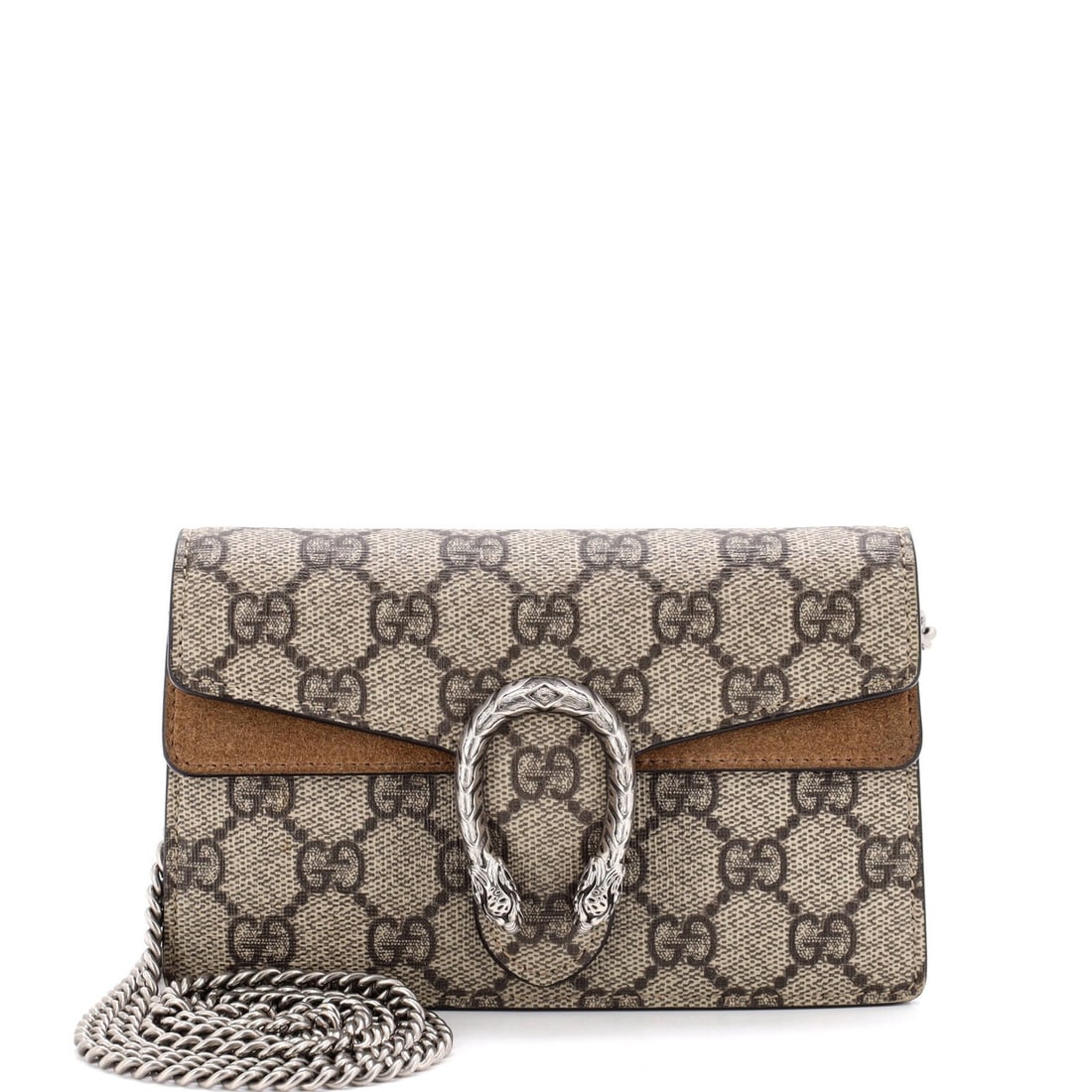 Coated Canvas GG Dionysus Super Mini Gucci Bag: Coated Canvas GG Dionysus Super Mini Gucci Bag Coated Canvas GG Dionysus Super Mini Gucci Bag - A stylish and compact accessory from the iconic Gucci brand. This Super Mini bag features a canvas coate