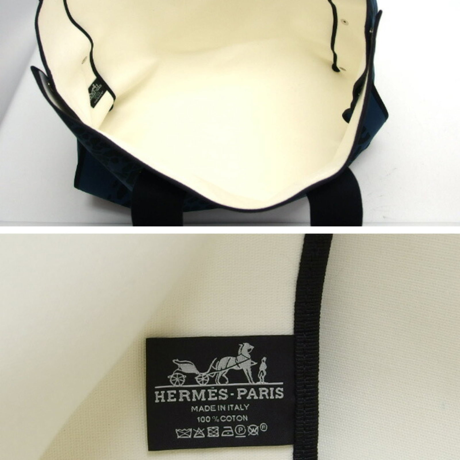 Canvas tote bag Hermes - 5