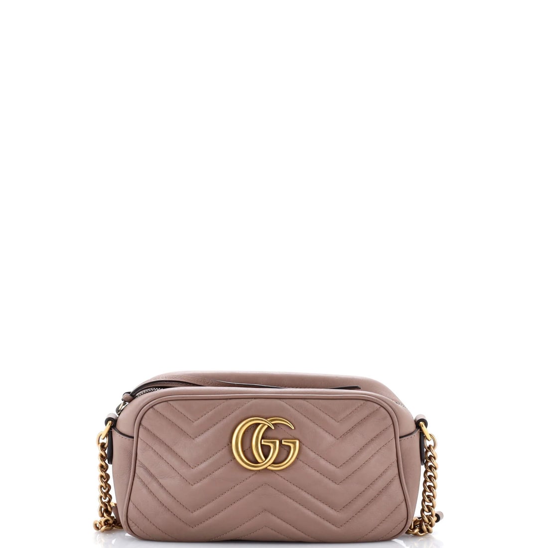 Gucci GG Marmont Shoulder Bag Matelasse Leather Small: Gucci GG Marmont Shoulder Bag Matelasse Leather Small Small Gucci GG Marmont Shoulder Bag with Matelasse Leather Exterior in Neutral Color, Featuring Aged Gold Hardware and Neutral Interior. This