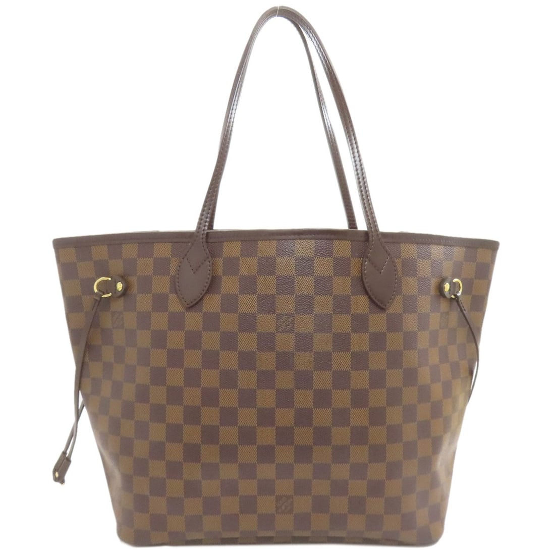 Canvas Damier Neverfull Louis Vuitton Mm Tote Bag: Canvas Damier Neverfull Louis Vuitton Mm Tote Bag Brown Damier canvas tote bag from LOUIS VUITTON, featuring the iconic Neverfull style. This classic tote bag boasts a timeless design with a
