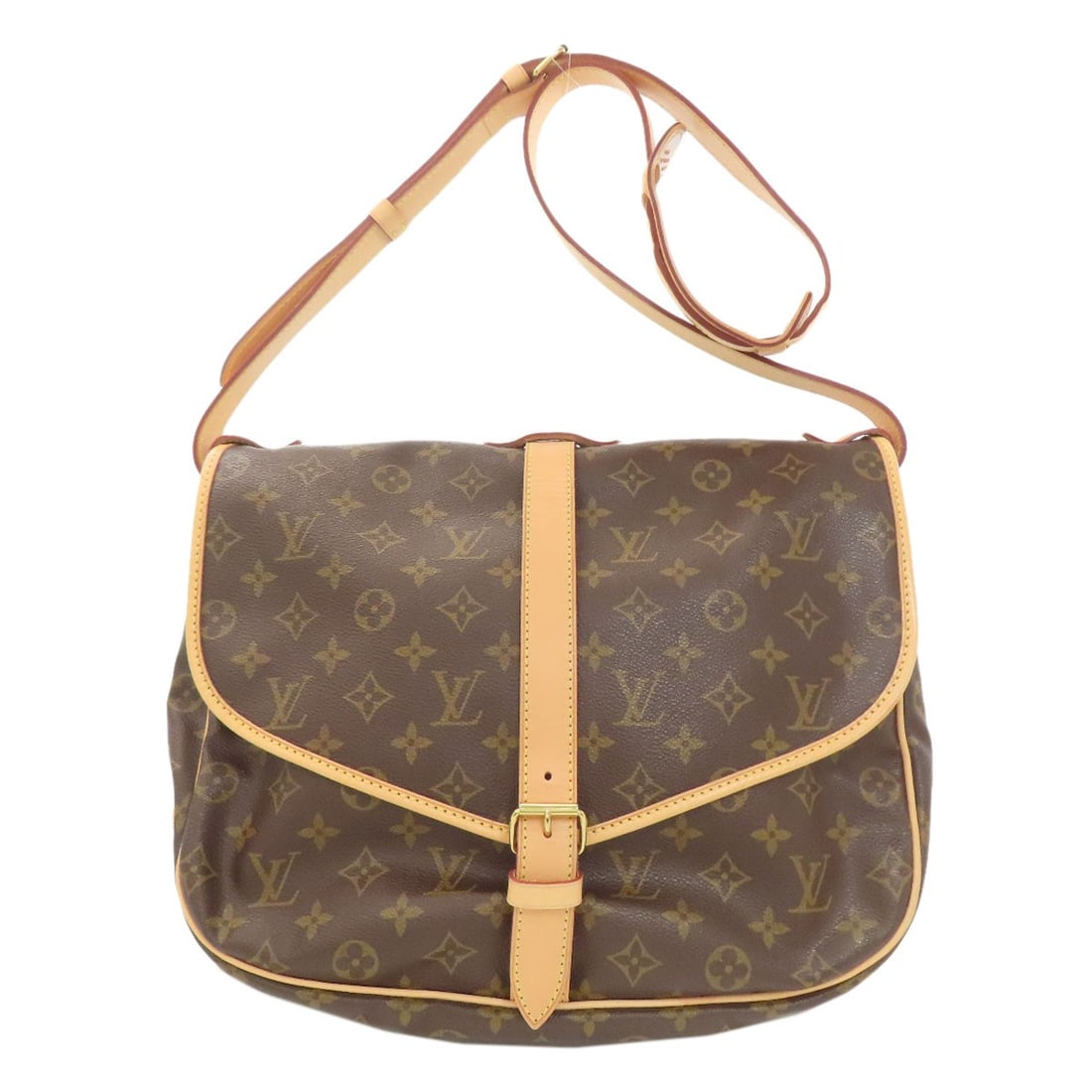 Samuel 35 Monogram Canvas Shoulder Bag Louis Vuitton M42254: Samuel 35 Monogram Canvas Shoulder Bag Louis Vuitton M42254 Brown Monogram Canvas Shoulder Bag from Louis Vuitton. This classic shoulder bag features the iconic monogram canvas exterior in brown, a