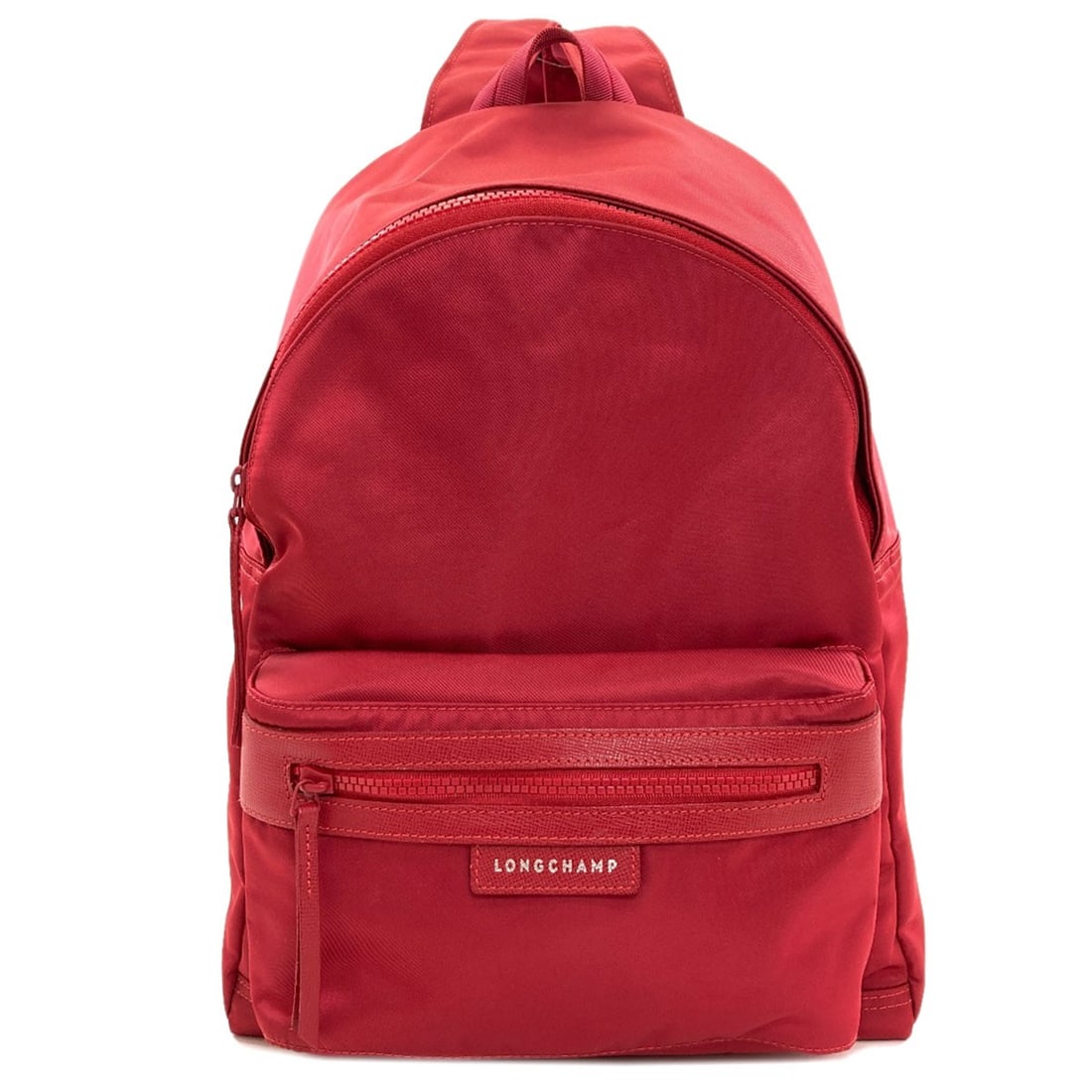Logo Nylon Backpack Daypack Longchamp: Logo Nylon Backpack Daypack Longchamp Red Longchamp Nylon Backpack Daypack with Classic Design. Made from durable nylon, this 15.0 inch long daypack features a classic design with a zip closure and a