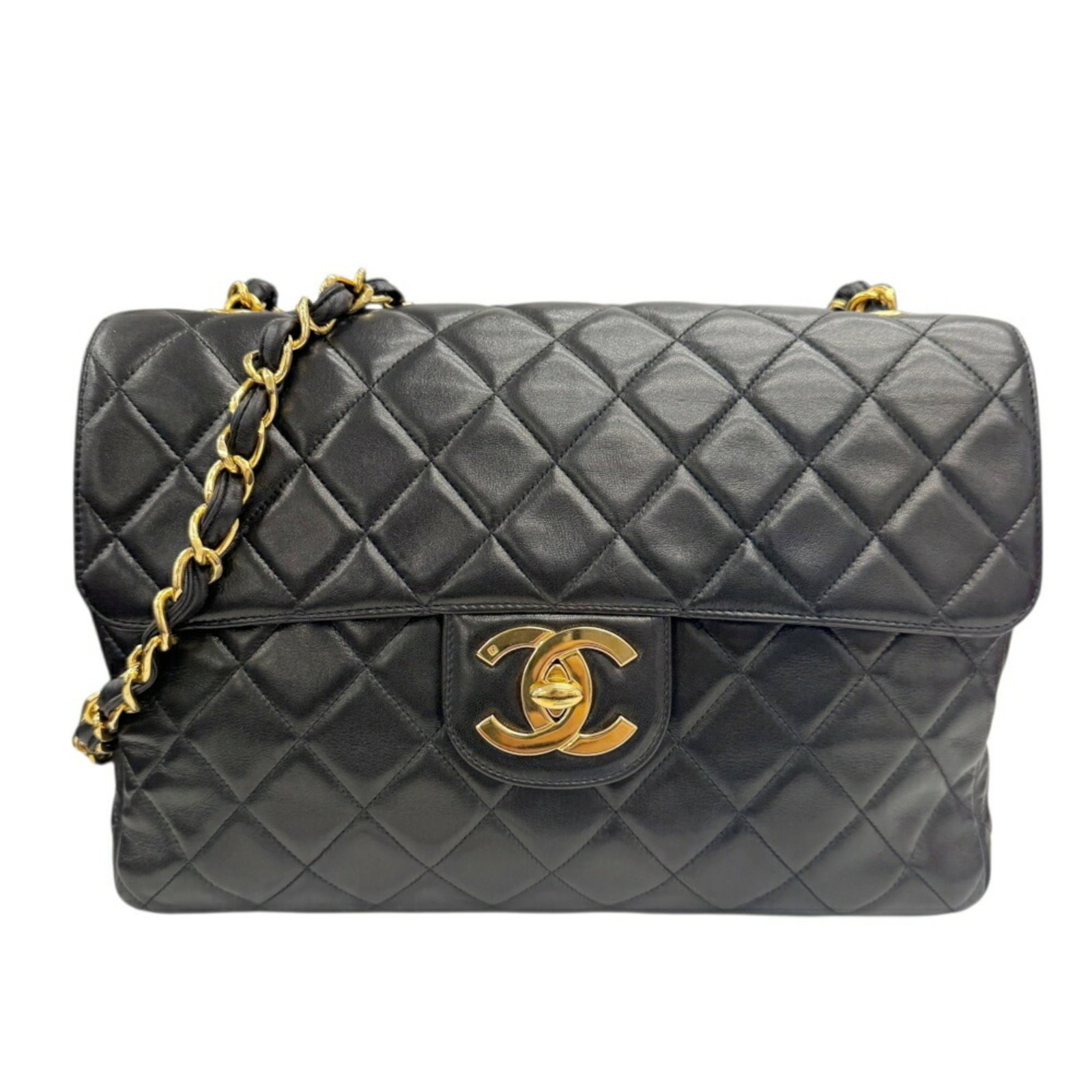 Shoulder Bag Leather Chanel: Shoulder Bag Leather Chanel This luxurious black leather shoulder bag from Chanel features a classic design with gold hardware, adding a touch of sophistication to any outfit. Made from high-quality