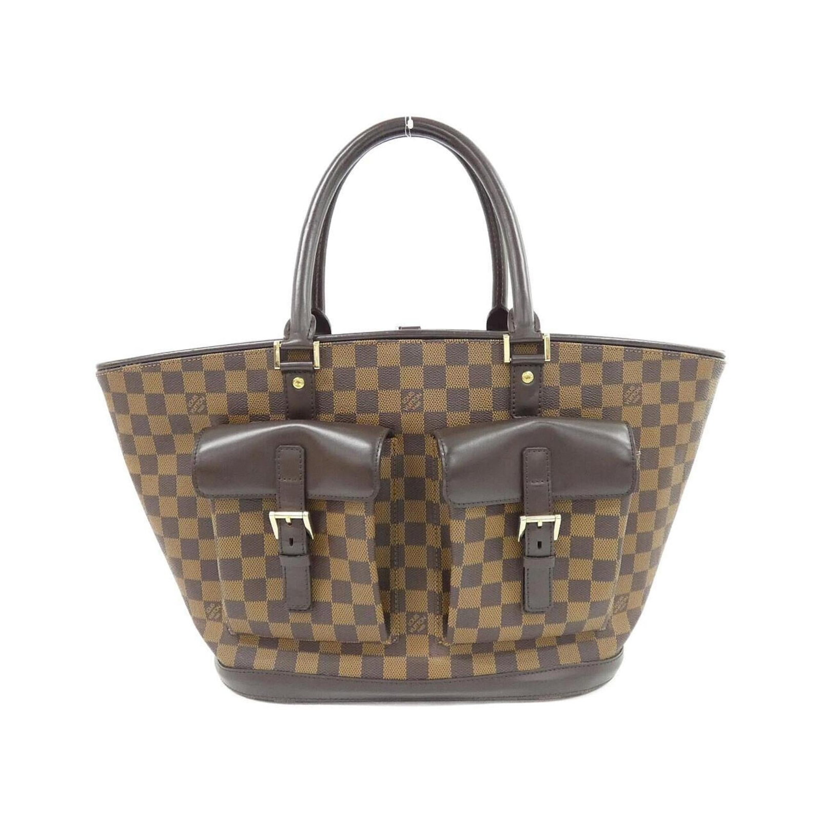 Louis Vuitton Handbag Coated Canvas: Louis Vuitton Handbag Coated Canvas Coated canvas construction adds durability to this Damier Louis Vuitton handbag, while gold hardware provides a touch of luxury. Measuring 29cm x 51cm x 14cm, the