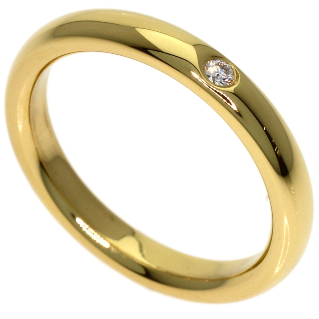 Diamond Ring Tiffany&Co K18 Yellow Gold: Diamond Ring Tiffany&Co K18 Yellow Gold K18 Yellow Gold Diamond Ring from Tiffany&Co. This exquisite ring showcases a diamond set in K18 Yellow Gold, a high-karat gold alloy known for its exceptional 