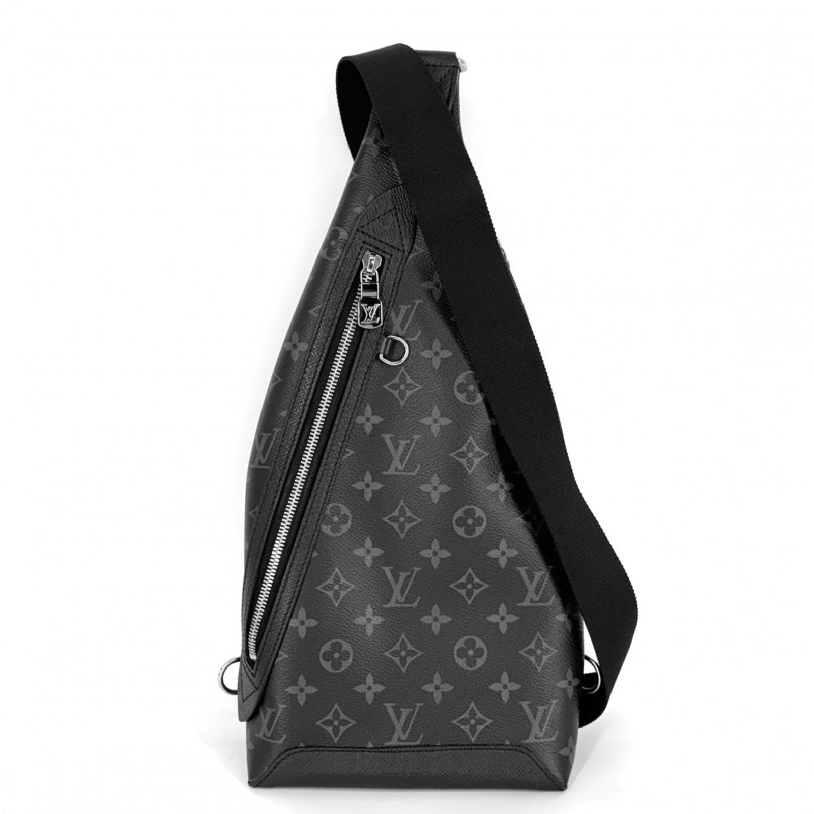 Taigarama Eclipse Monogram Sling Bag Louis: Taigarama Eclipse Monogram Sling Bag Louis Monogram Eclipse, Taigarama, and black come together in this sleek Louis Vuitton MPN M30936 Sling Bag. Measuring 43cm x 19cm x 5cm, it features the iconic de