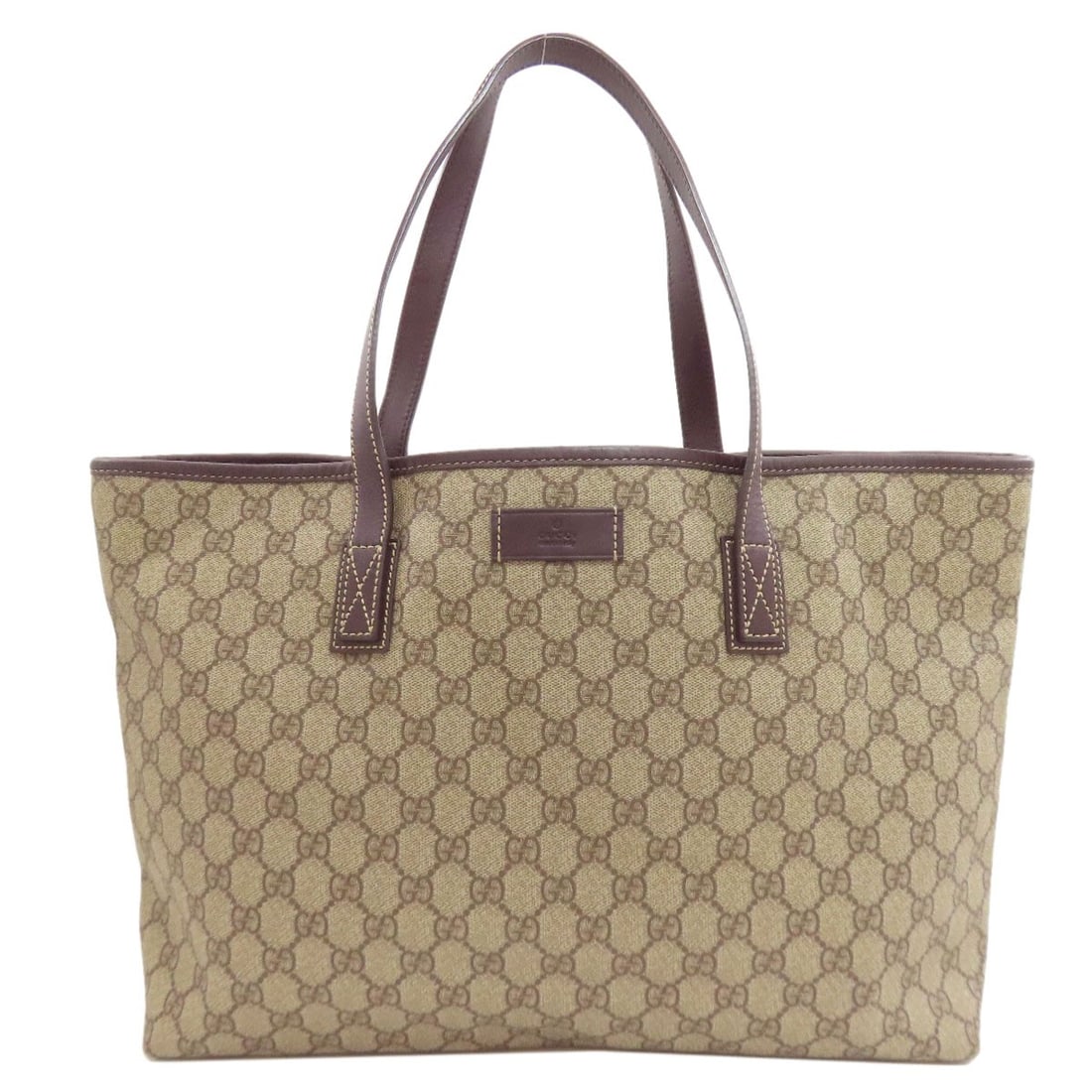 Gucci 211137 Gg Supreme Tote Bag Pvc: Gucci 211137 Gg Supreme Tote Bag Pvc Gucci's 211137 Gg Supreme Tote Bag is a stylish and durable option, featuring a brown PVC exterior. This tote bag is designed with a focus on its signature style a
