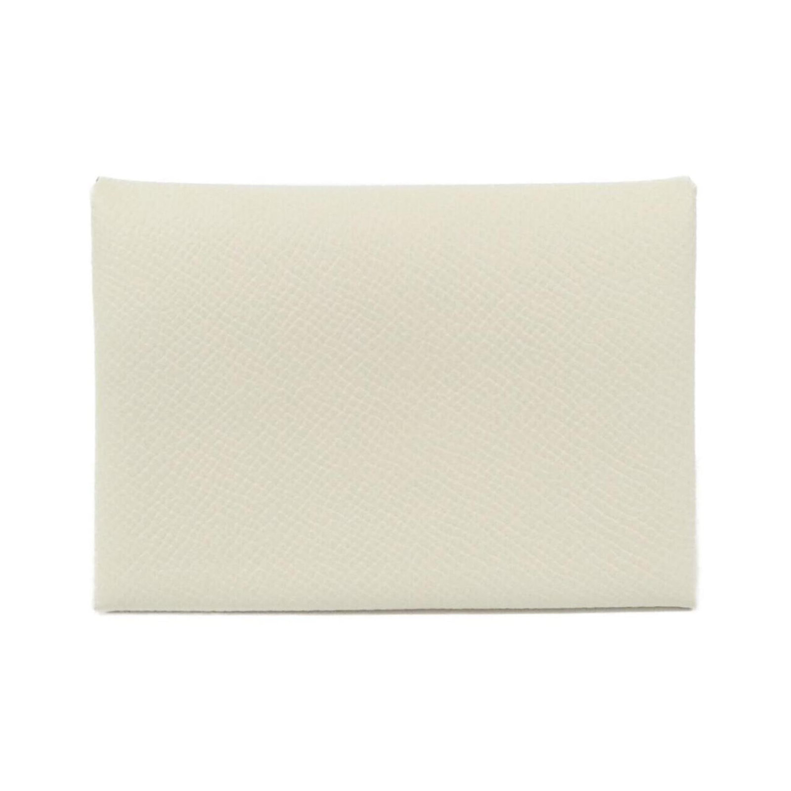Hermes Coin Purse/ Coin Case Epsom Leather: Hermes Coin Purse/ Coin Case Epsom Leather Epsom leather coin purse/coin case from Hermes, featuring a compact size and crisp white finish. Made from high-quality Epsom leather, this coin case is