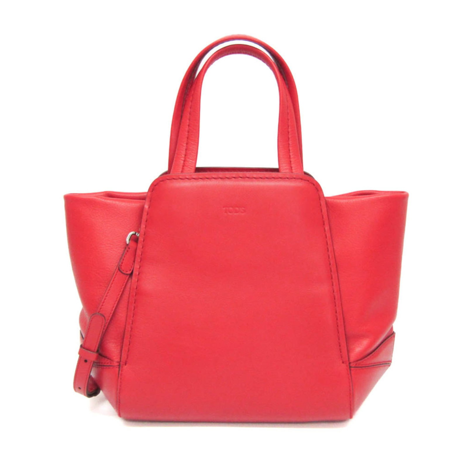 Shoulder Bag Leather Handbag Tod'S: Shoulder Bag Leather Handbag Tod'S Tod's Country of Origin: Italy, this red leather shoulder bag boasts a classic design with a timeless appeal. Made from high-quality leather, the bag measures 26cm x