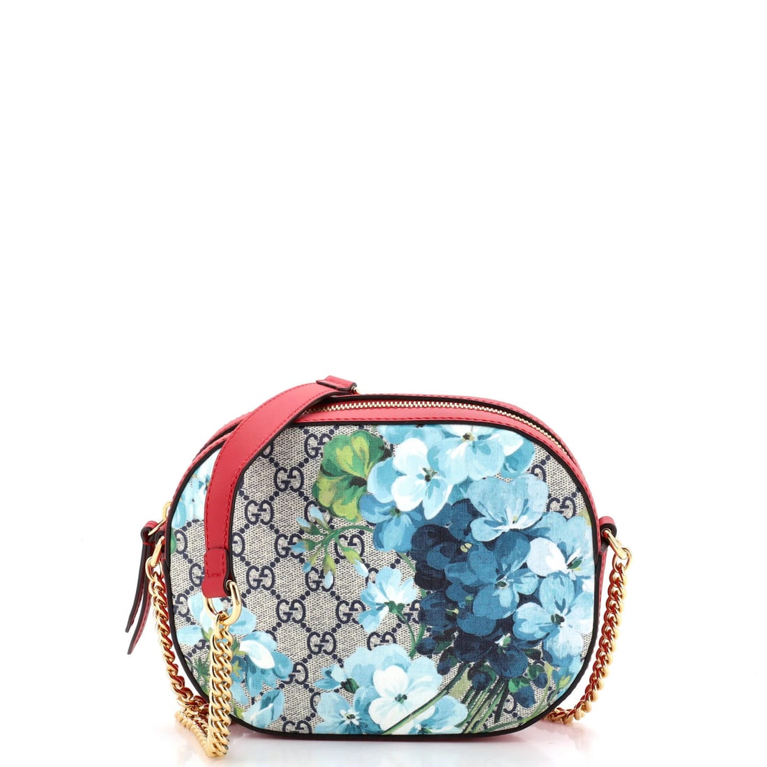 Chain Crossbody Bag Blooms Print Coated Canvas Mini Gucci: Chain Crossbody Bag Blooms Print Coated Canvas Mini Gucci Chain Crossbody Bag Blooms Print Coated Canvas Mini Gucci is a stylish, mini crossbody bag featuring a vibrant Blooms Print design. Made from