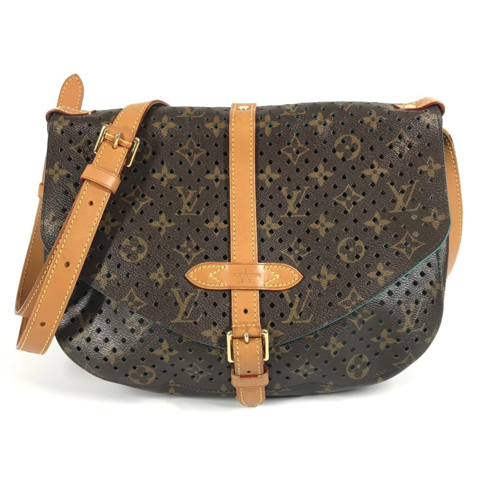 Perforated Monogram Shoulder Bag Louis Vuitton: Perforated Monogram Shoulder Bag Louis Vuitton The Louis Vuitton Monogram Perfo shoulder bag boasts a striking perforated design in blue and brown hues, adding a touch of elegance to any outfit.