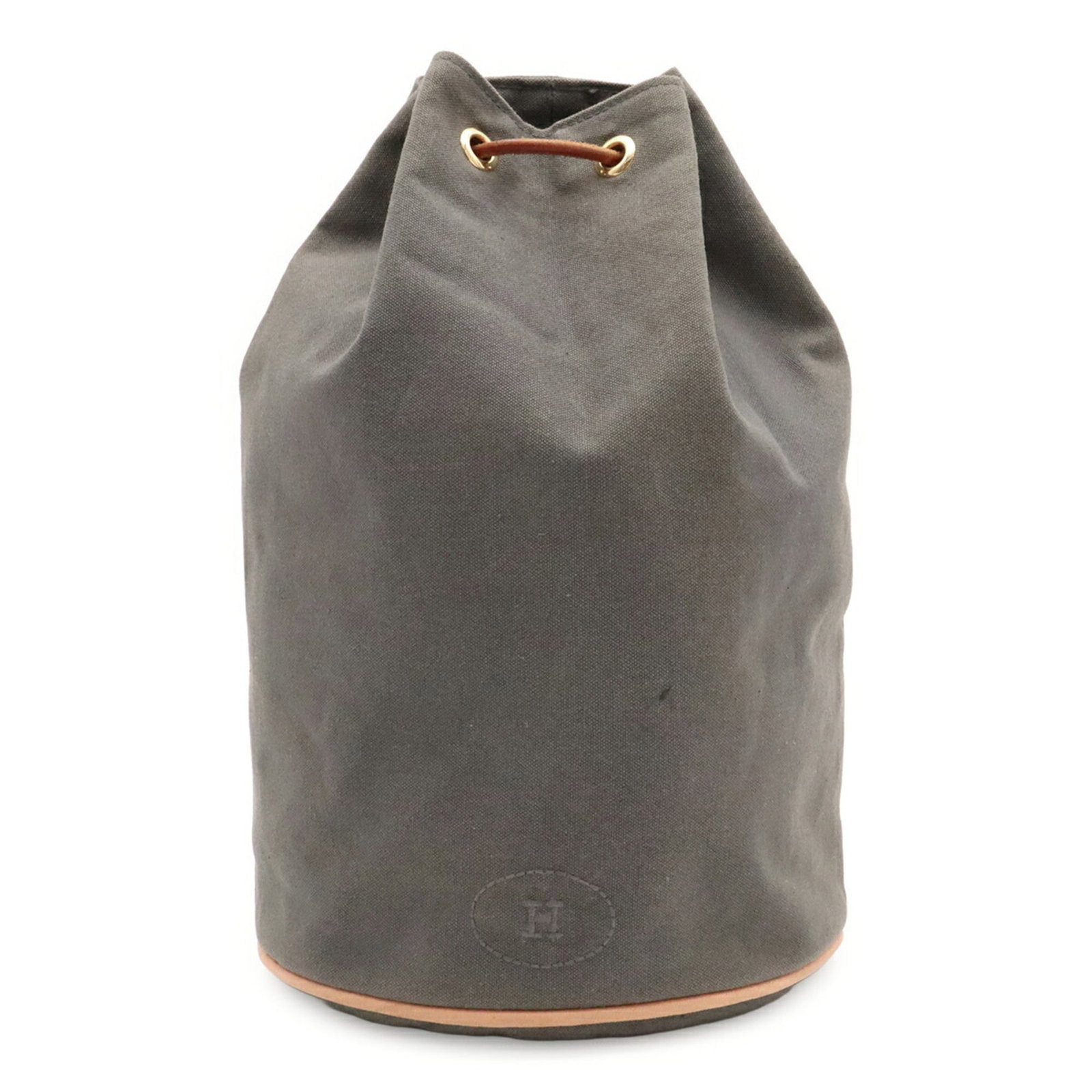 Shoulder Bag Canvas Leather Hermes: Shoulder Bag Canvas Leather Hermes Canvas and leather combine in a timeless design, with a gray color that adds a touch of sophistication to this shoulder bag from Hermes. Measuring 30cm x 20cm x