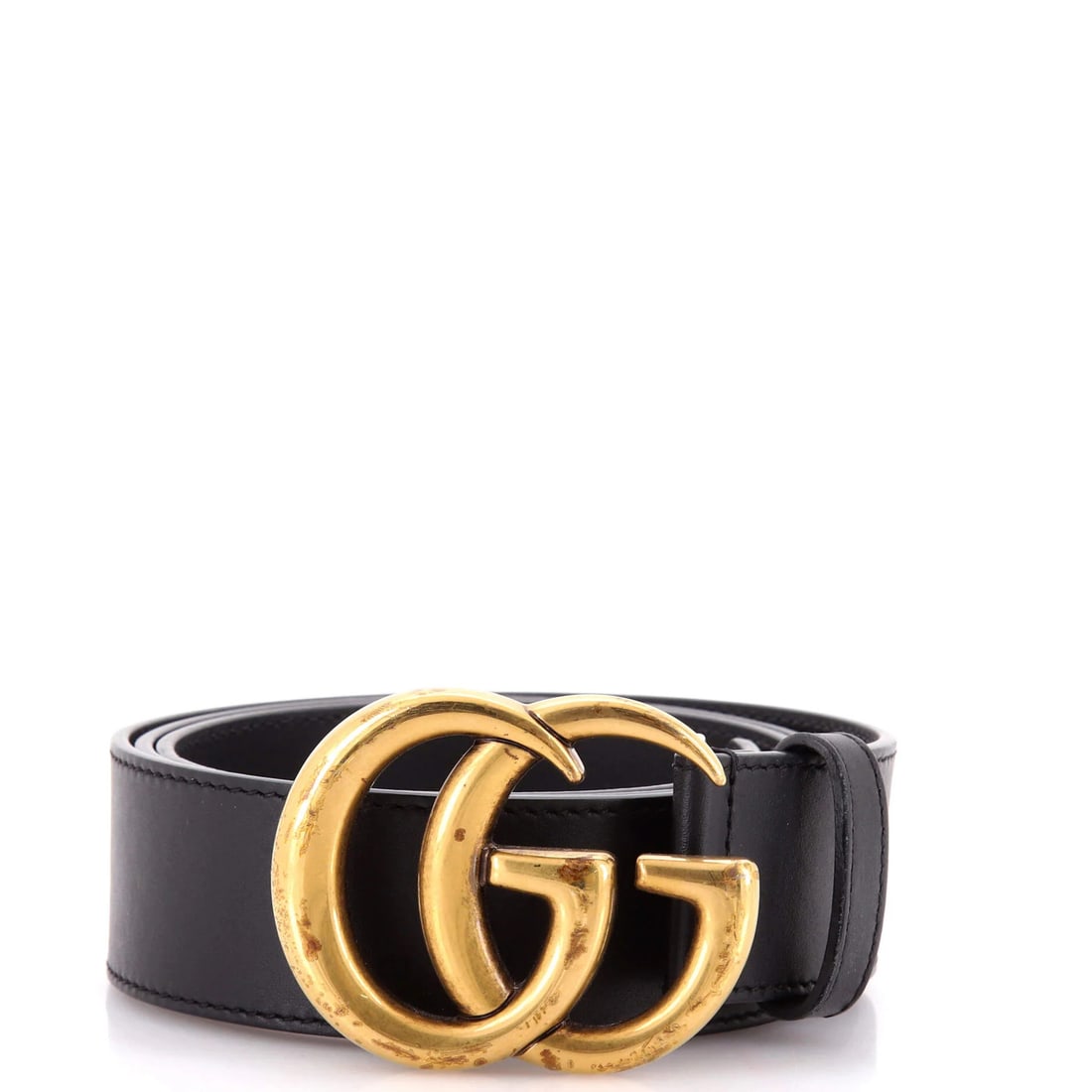 Gucci GG Marmont Leather Belt Wide: Gucci GG Marmont Leather Belt Wide Black Gucci GG Marmont Leather Belt with Gold Hardware, featuring a wide 40" length and a classic design. This belt showcases the signature Gucci GG Marmont style,